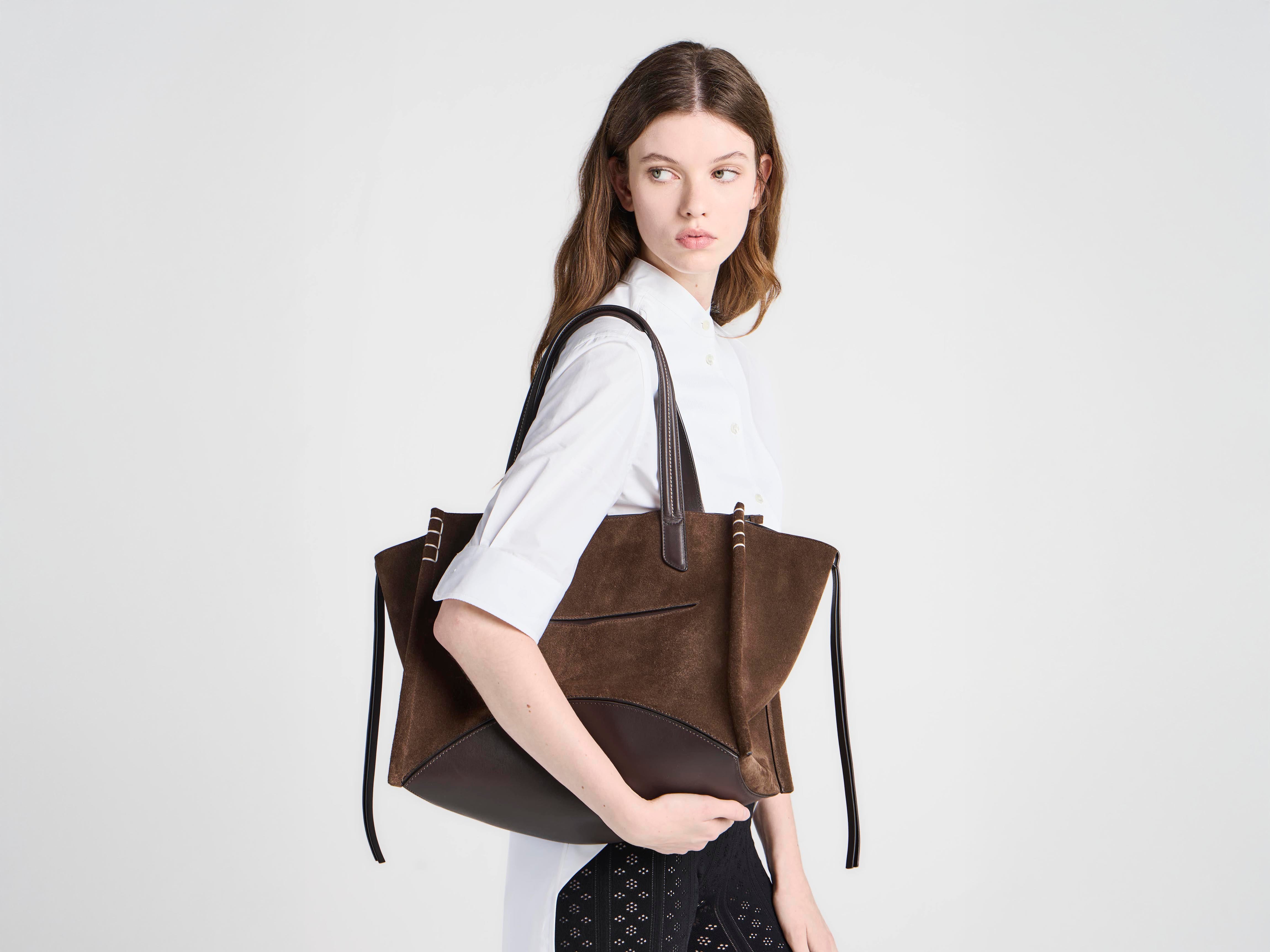 J.W.Anderson Loafer Cabas Tasche Braun Wildleder
