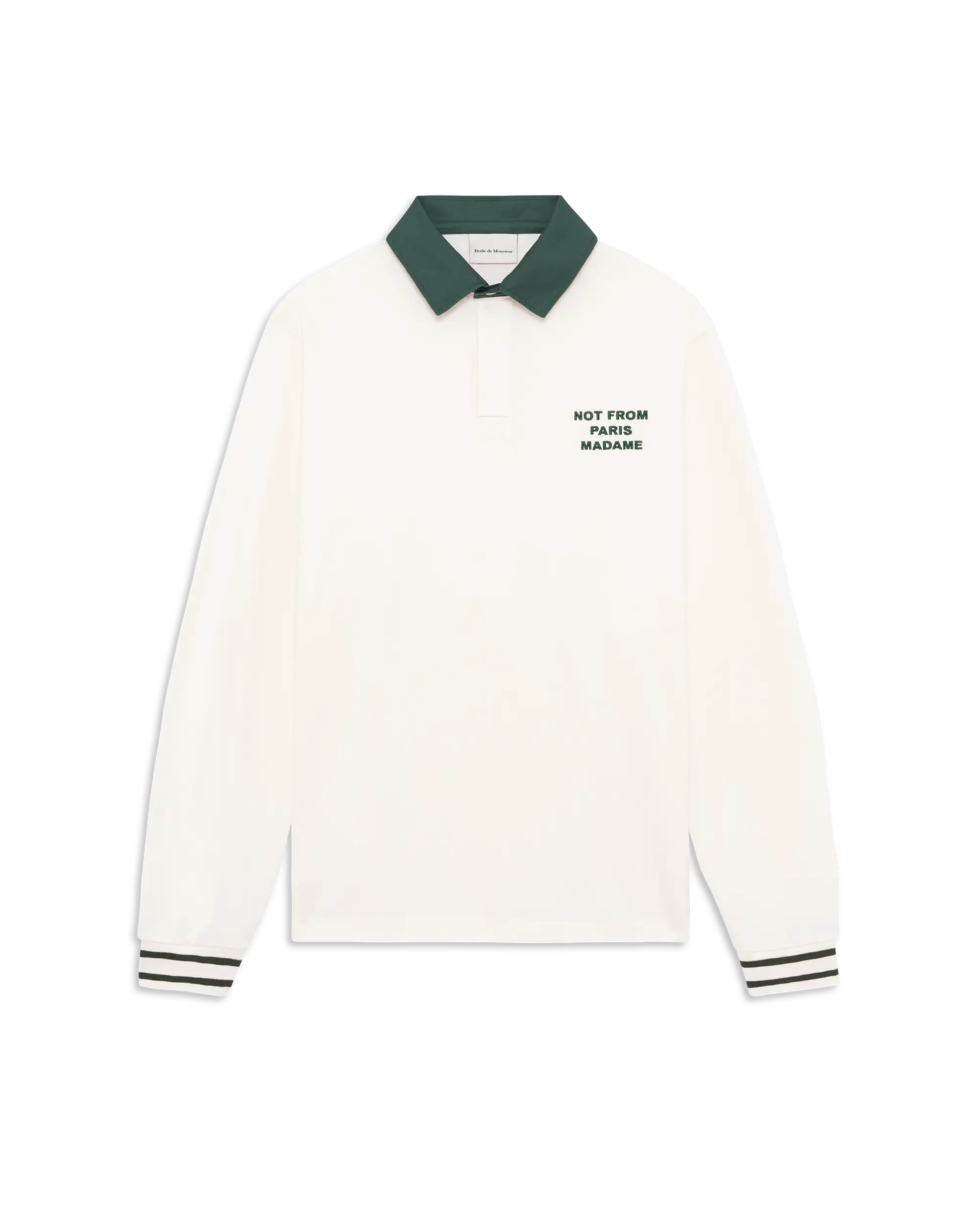 Drôle De Monsieur Slogan Longsleeve Polo Poloshirt Off-White