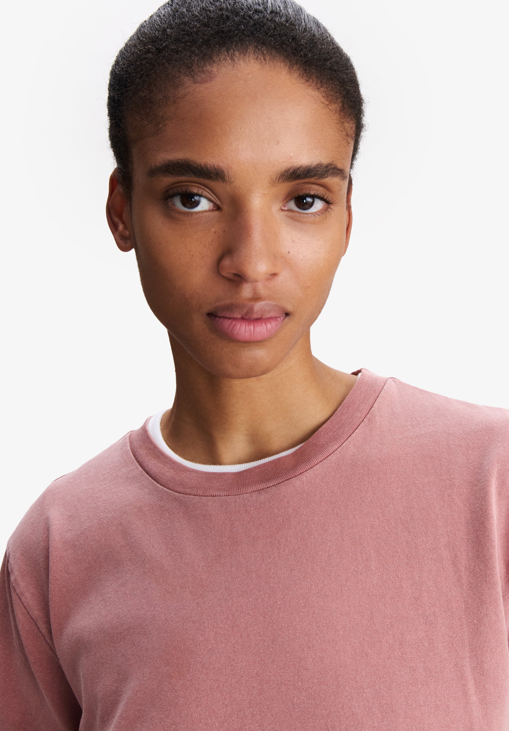 A.P.C. Herbst 27 T-Shirt himbeerrosa Bio-Baumwolle
