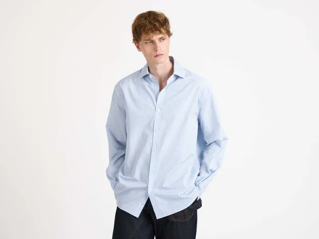 J.W.Anderson Dress Shirt Hemd Blau Weiß Poplin