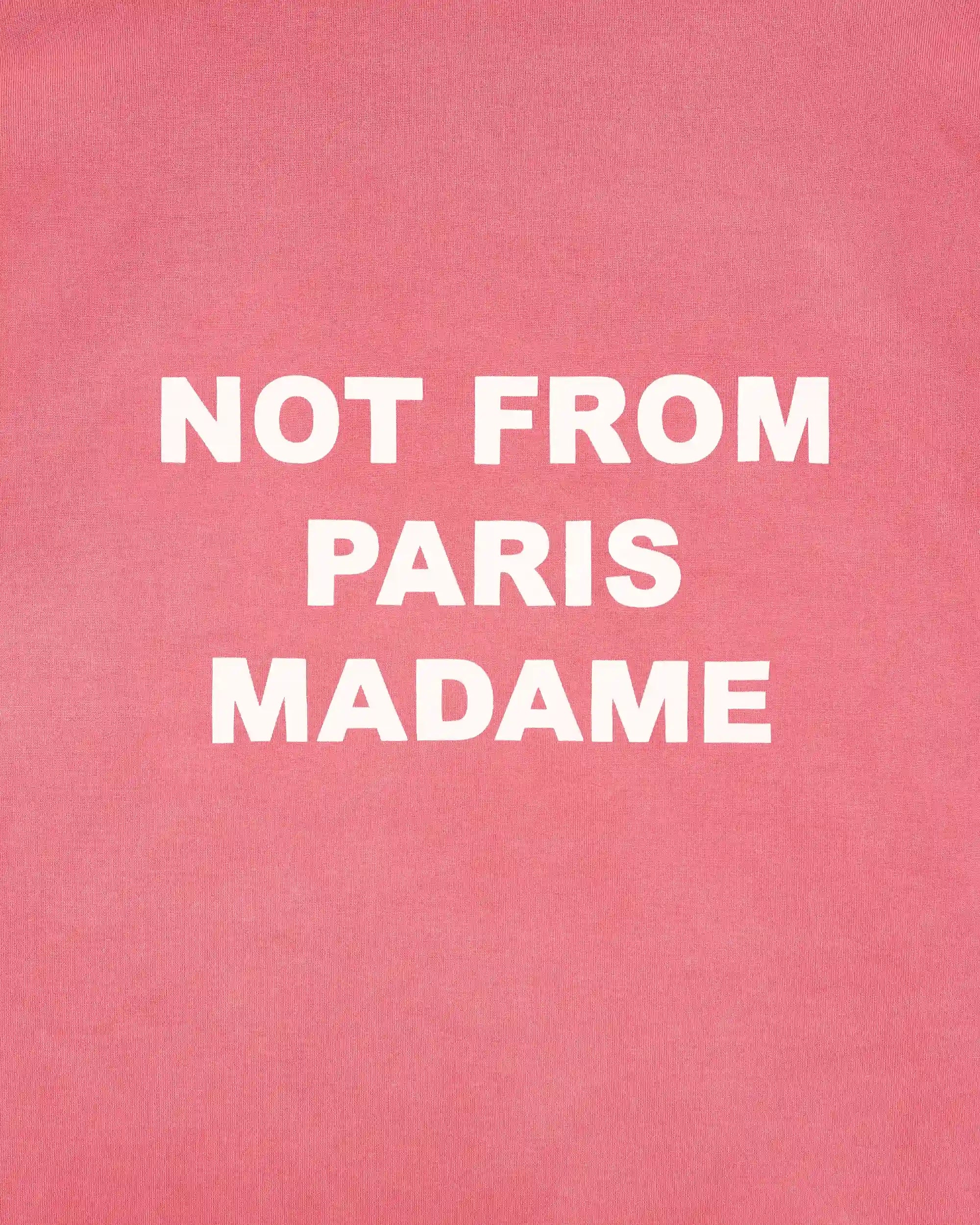 Drôle De Monsieur Washed Long Sleeve Slogan T-Shirt rosa Baumwolle