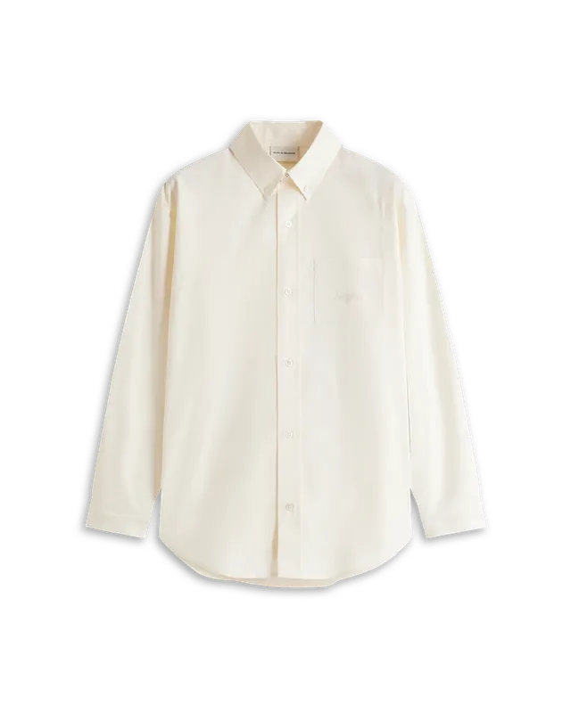 Drôle De Monsieur La Chemise Oxford Hemd Weiß Langarm