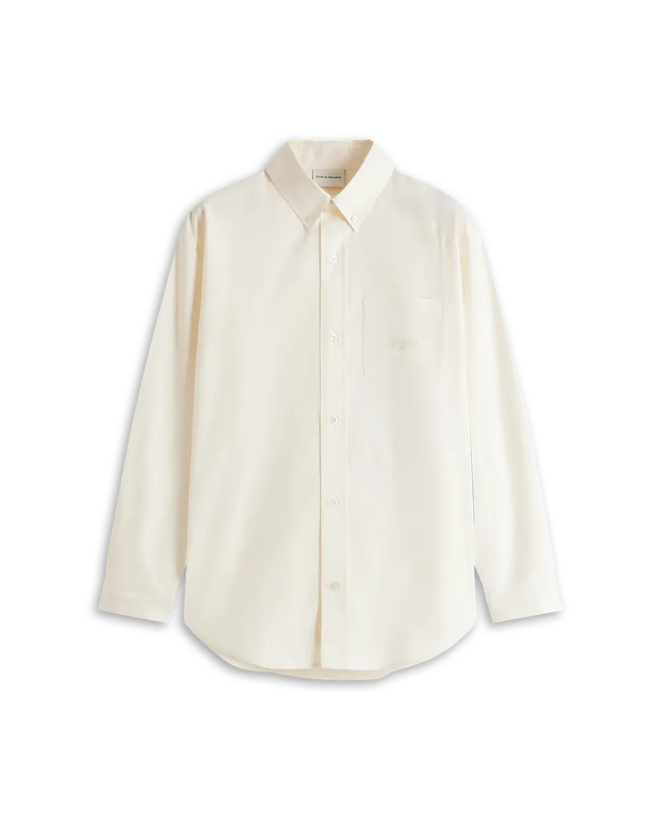 Drôle De Monsieur La Chemise Oxford Hemd Weiß Langarm