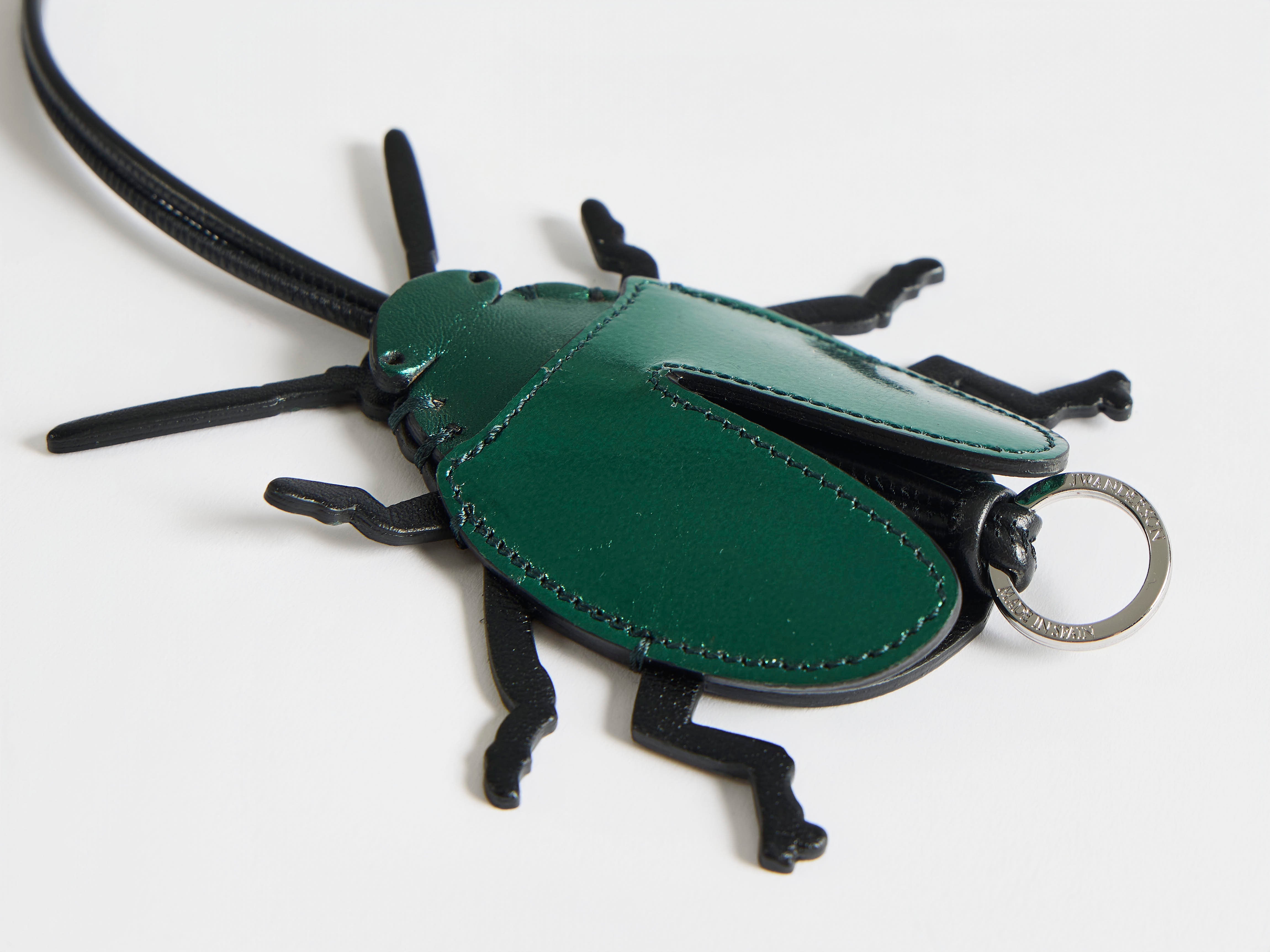 J.W.Anderson Beetle Taschenanhänger Leder Grün