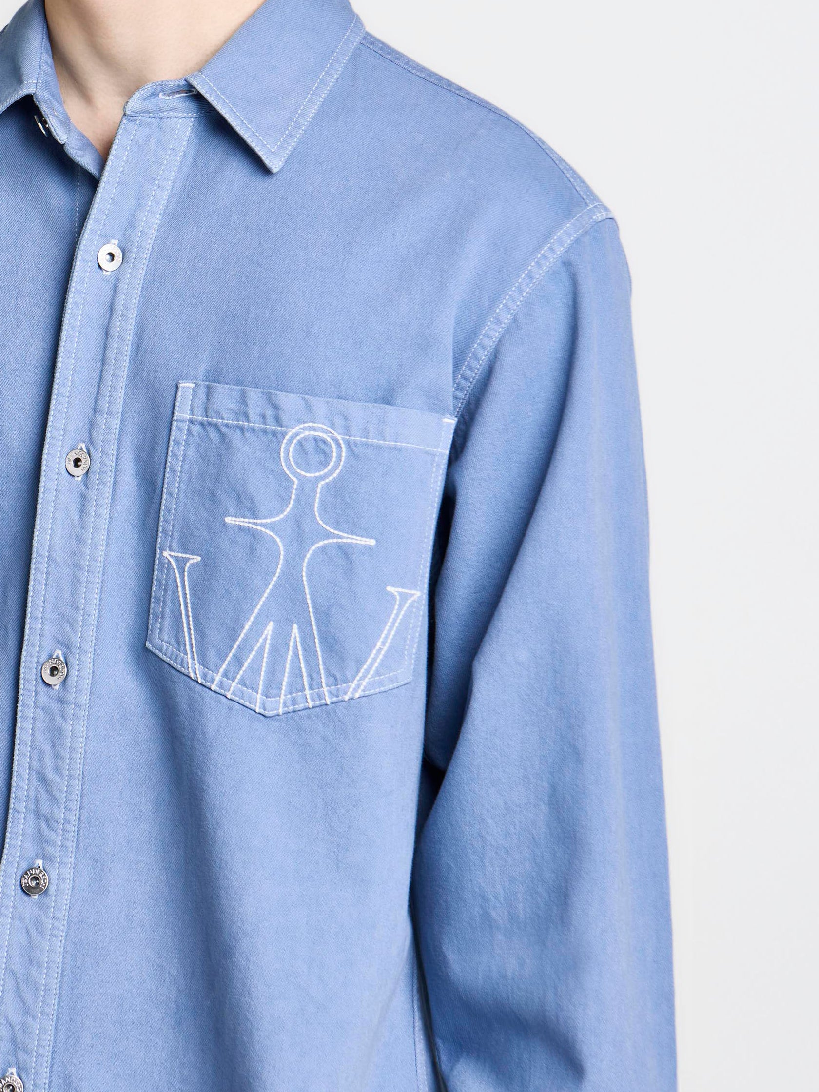 J.W.Anderson Shirts Oversized Hemd Damen French Blue