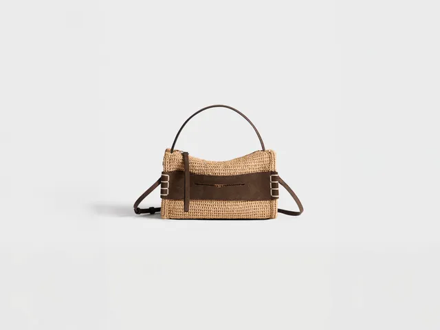 J.W.Anderson Small Loafer Tasche Natural Raffia Häkel