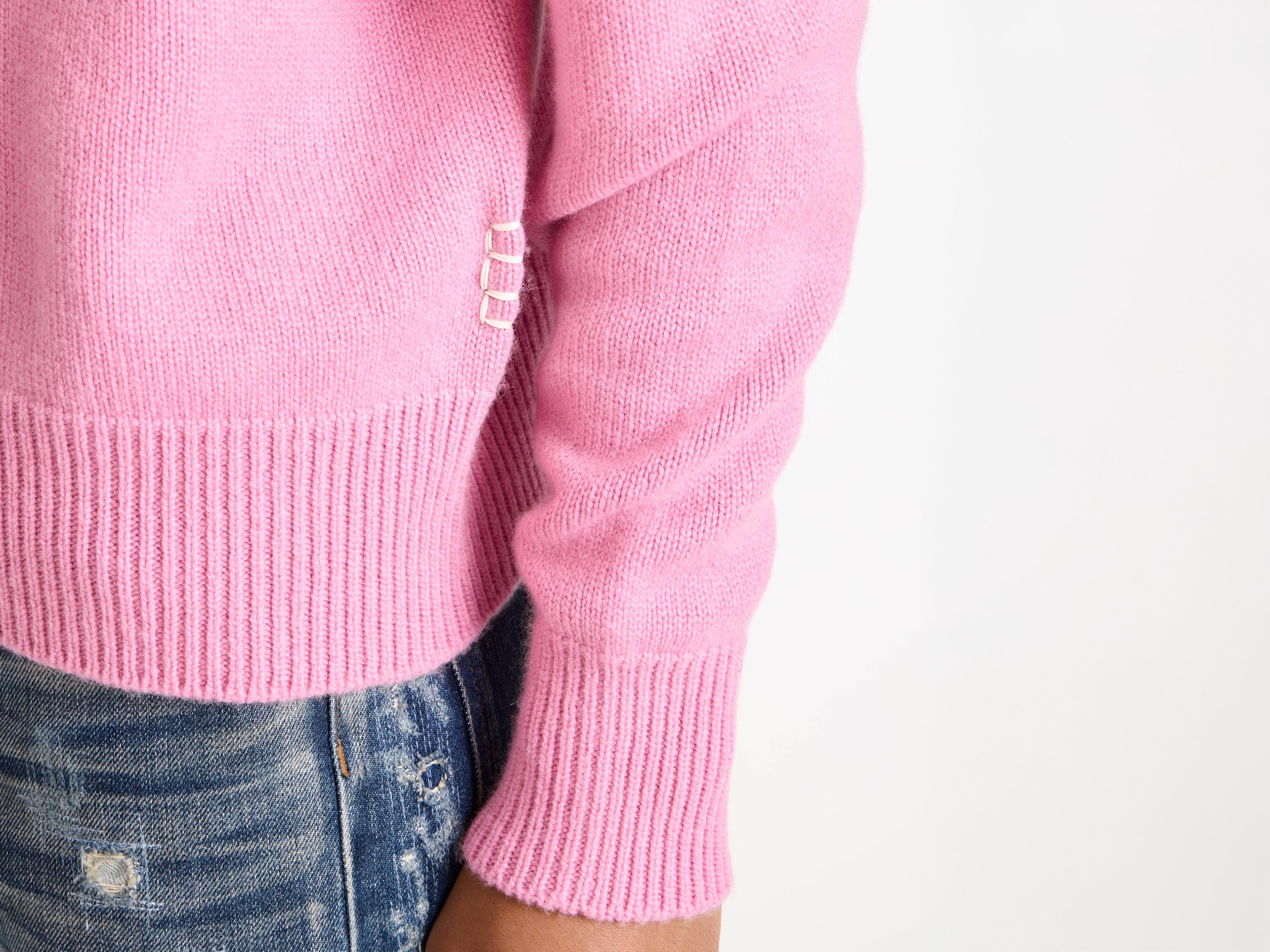 J.W.Anderson V-Neck Kaschmir Pullover Herren Bubblegum