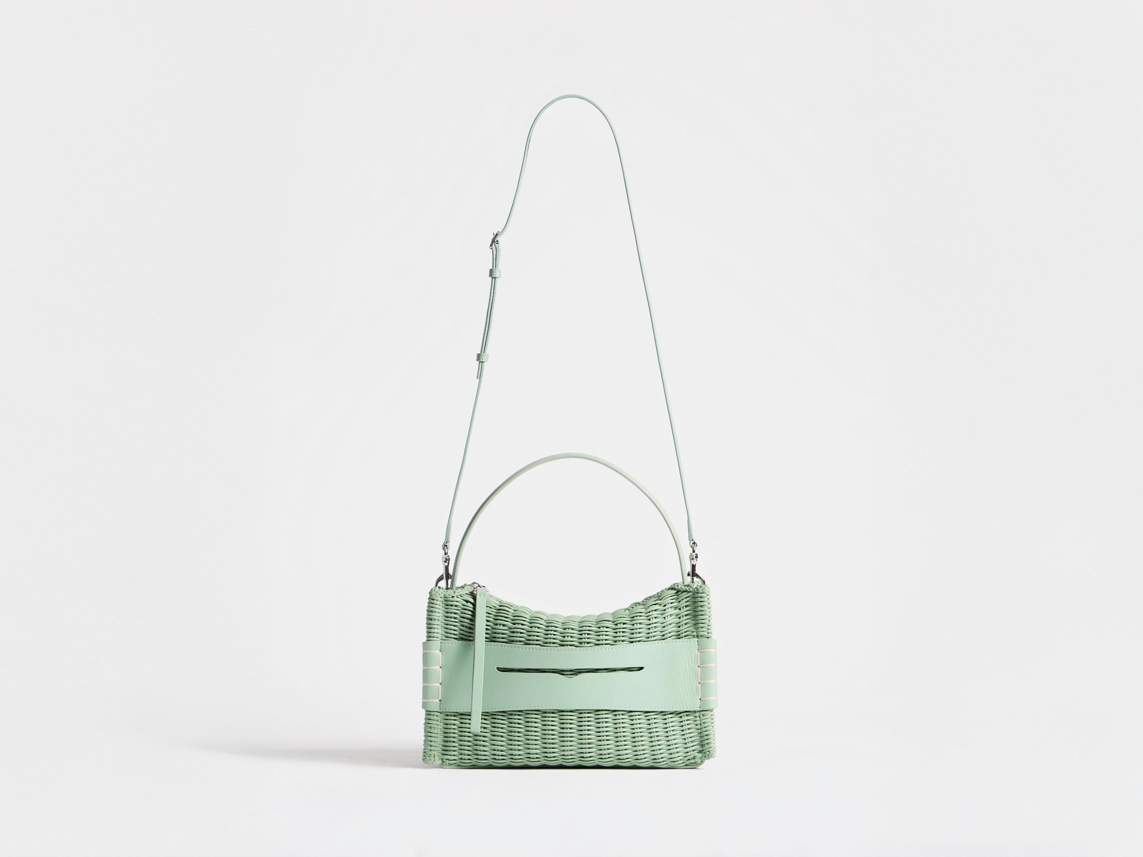J.W.Anderson Loafer Bag Tasche Salbei geflochten Leder