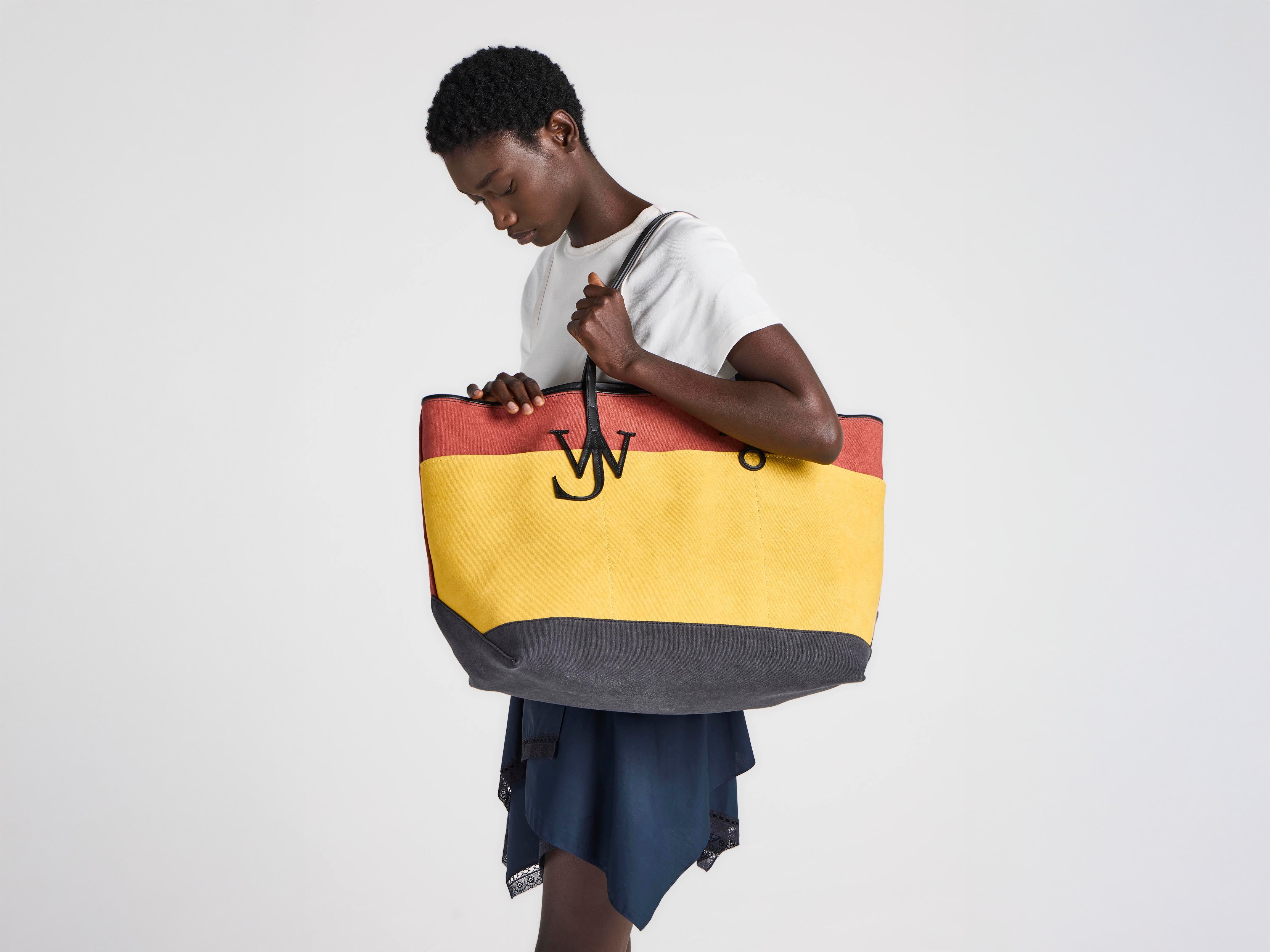 J.W. Anderson Bags XL Anchor Tote Canvas Leder Rost Multi