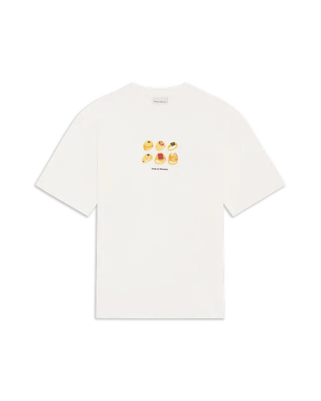 Drôle de Monsieur Rings T-Shirt T-Shirt Off White Baumwolle