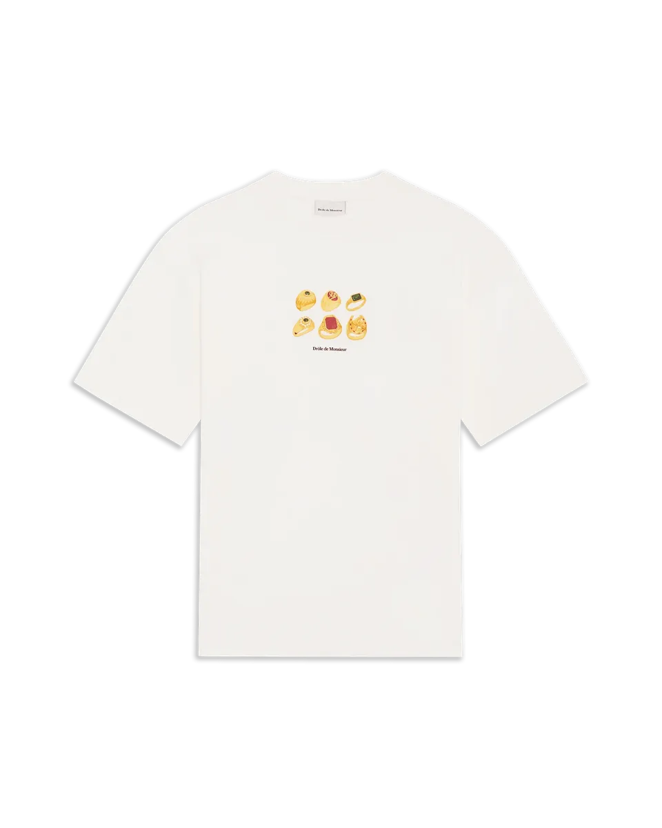 Drôle de Monsieur Rings T-Shirt T-Shirt Off White Baumwolle