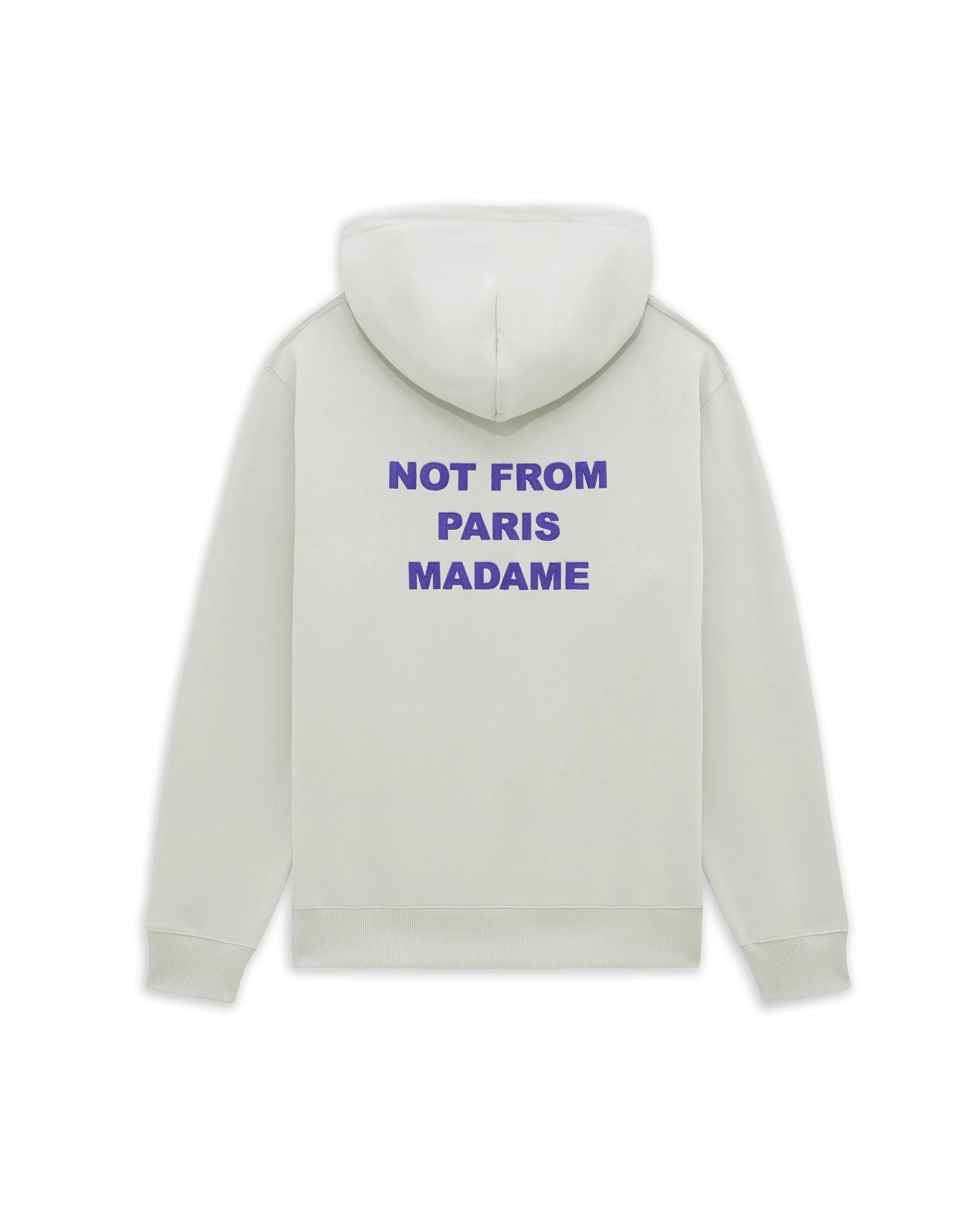 Drôle De Monsieur Bold Slogan Hoodie Grau Baumwolle