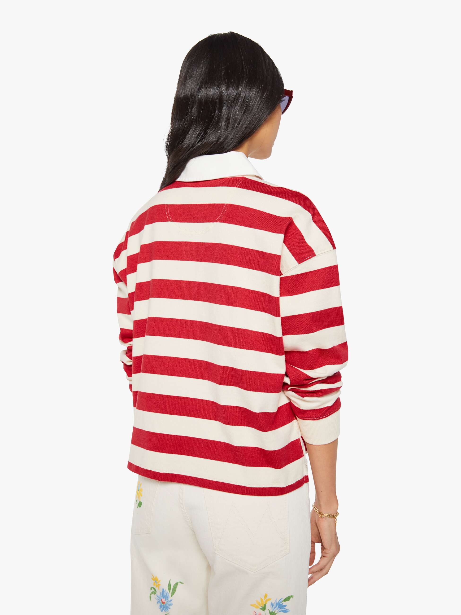 Mother The Boxy Match Shirt Going The Distance gestreift