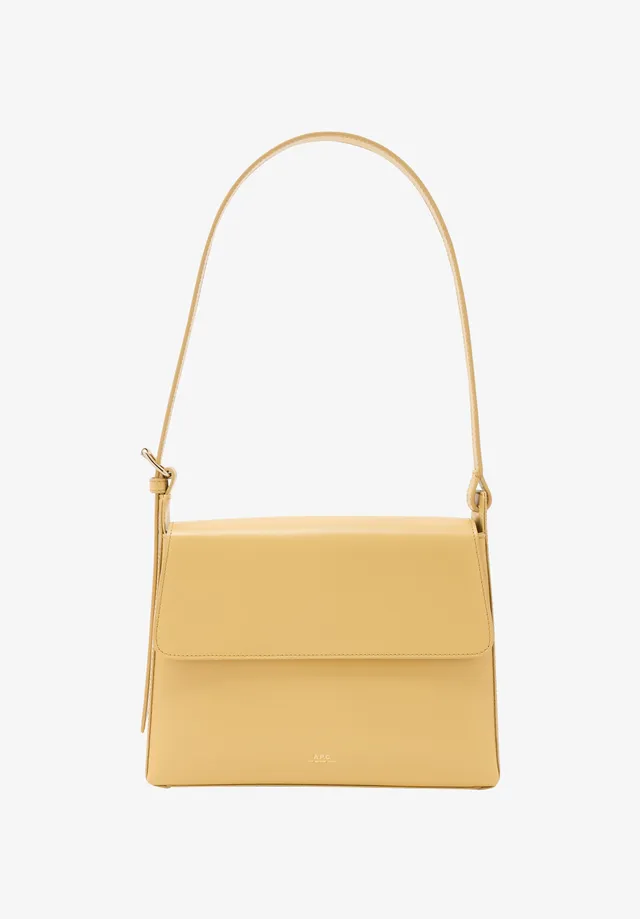 A.P.C. Virginie Flap Tasche gelb Glattleder