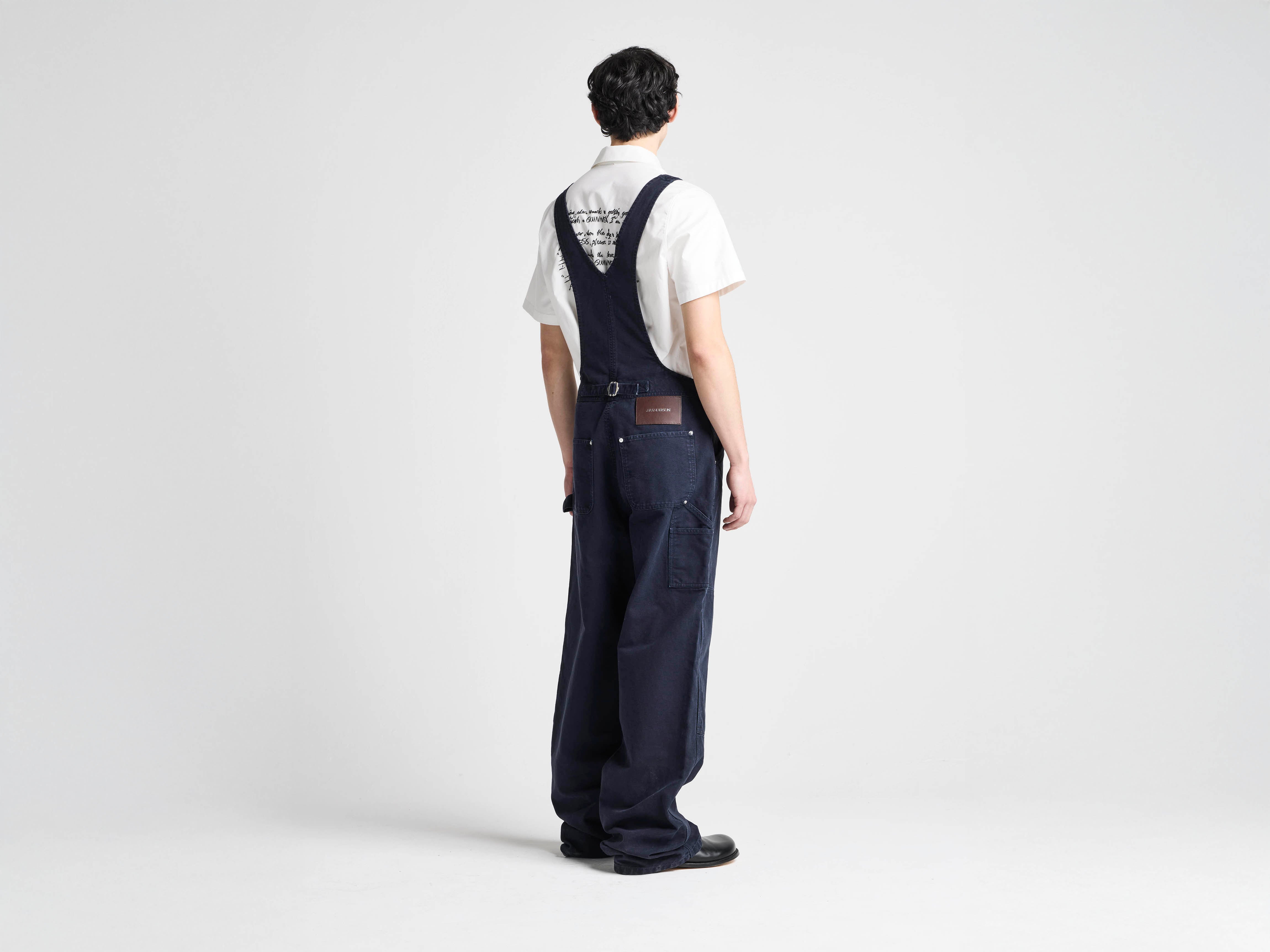 JW Anderson x Guinness Latzhose Indigo Baumwolle Unisex