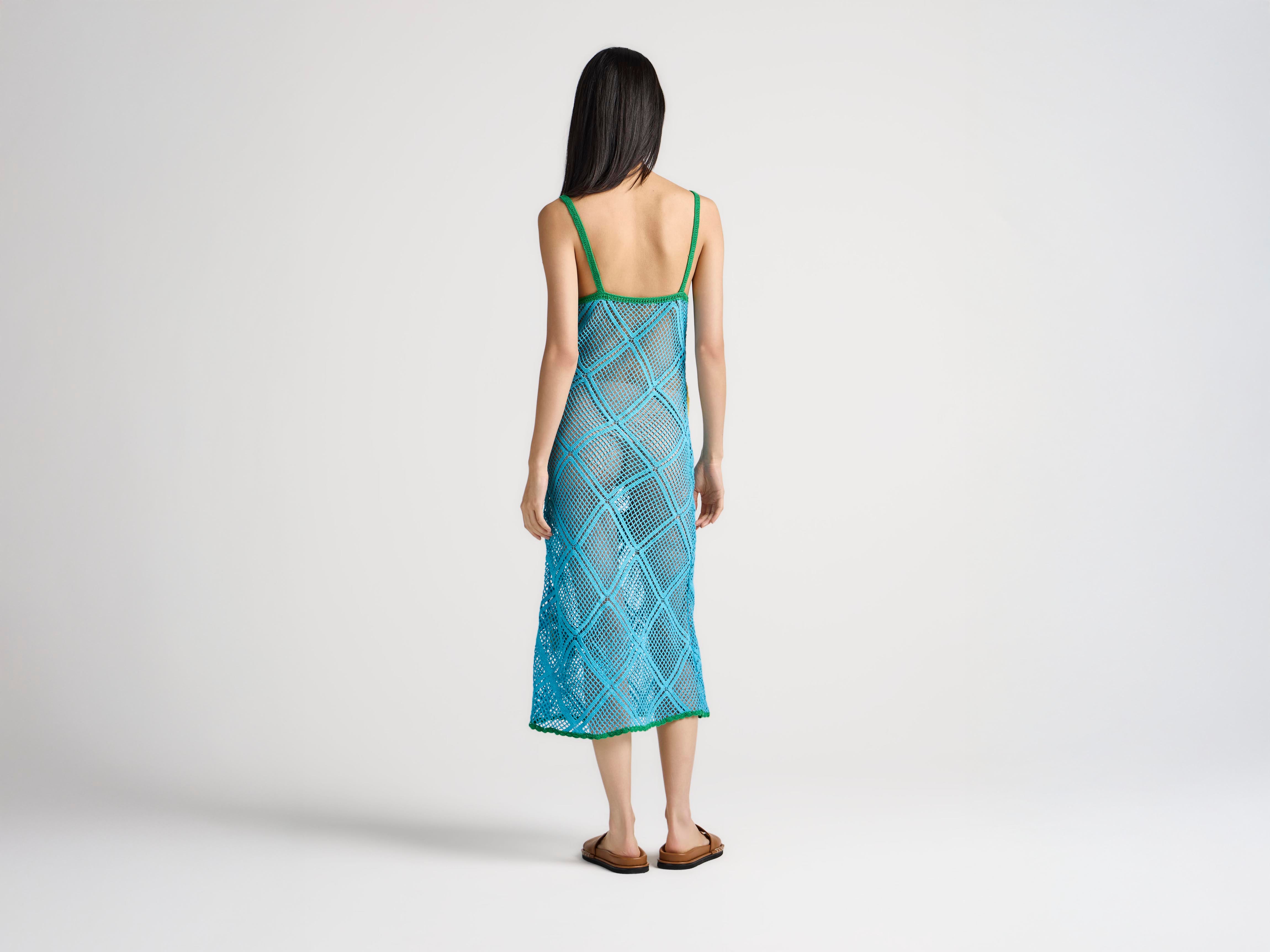 J.W.Anderson Car Dress Kleid Sky Blue Baumwolle