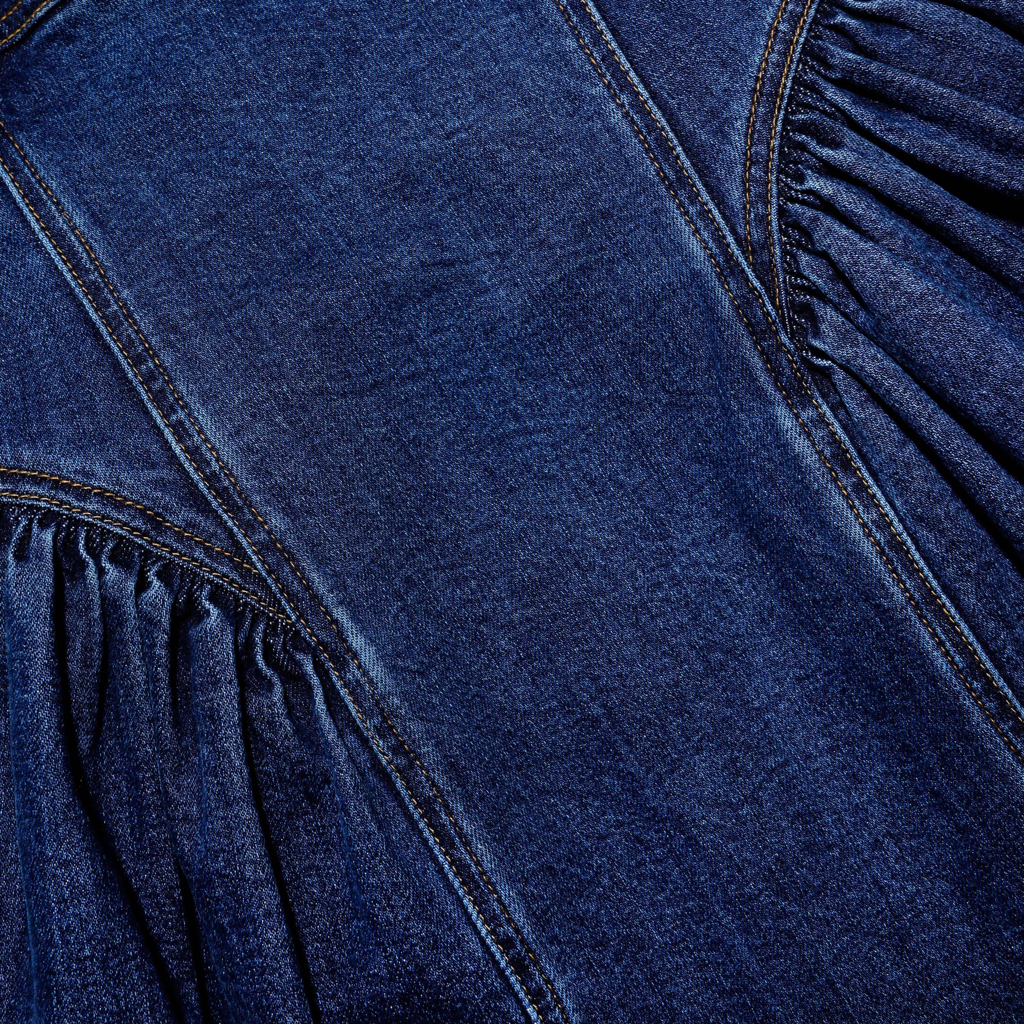 Self Portrait Denim Mini Dress Jeanskleid Blau Stretch