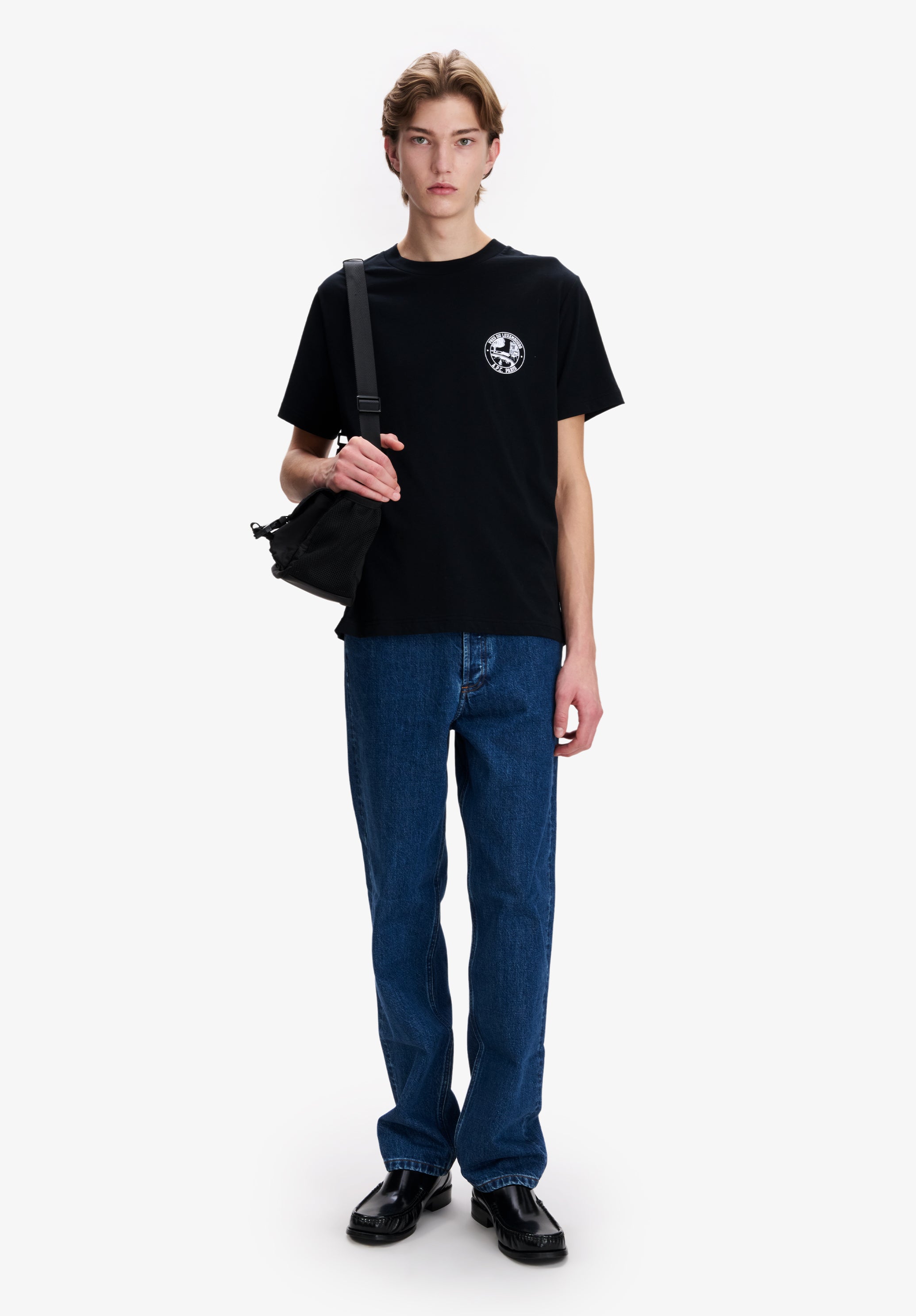 A.P.C. T-Shirts Garten-Logo T-Shirt schwarz Baumwolle
