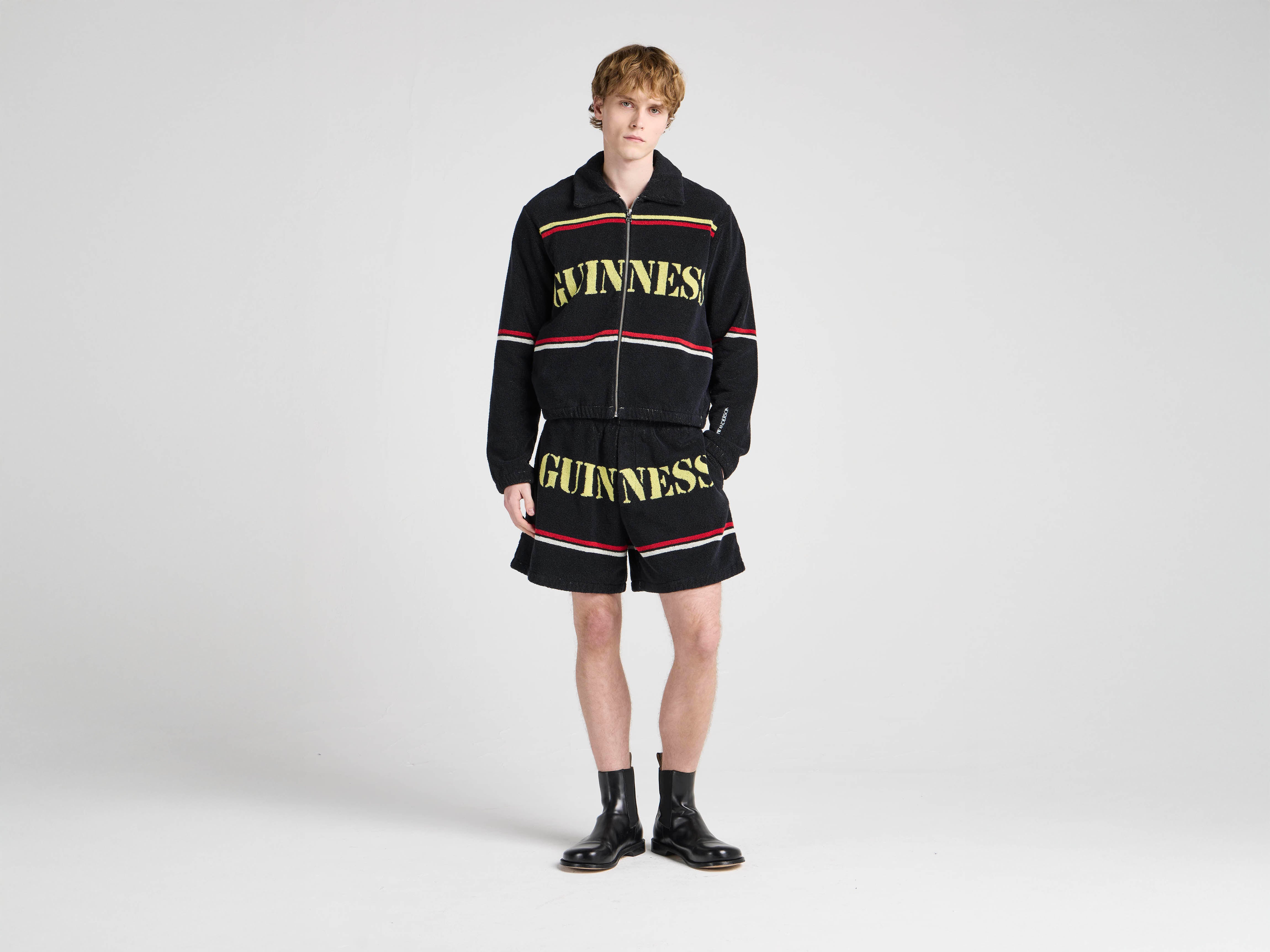 J.W.Anderson x Guinness Towelling Jacket Schwarz Unisex