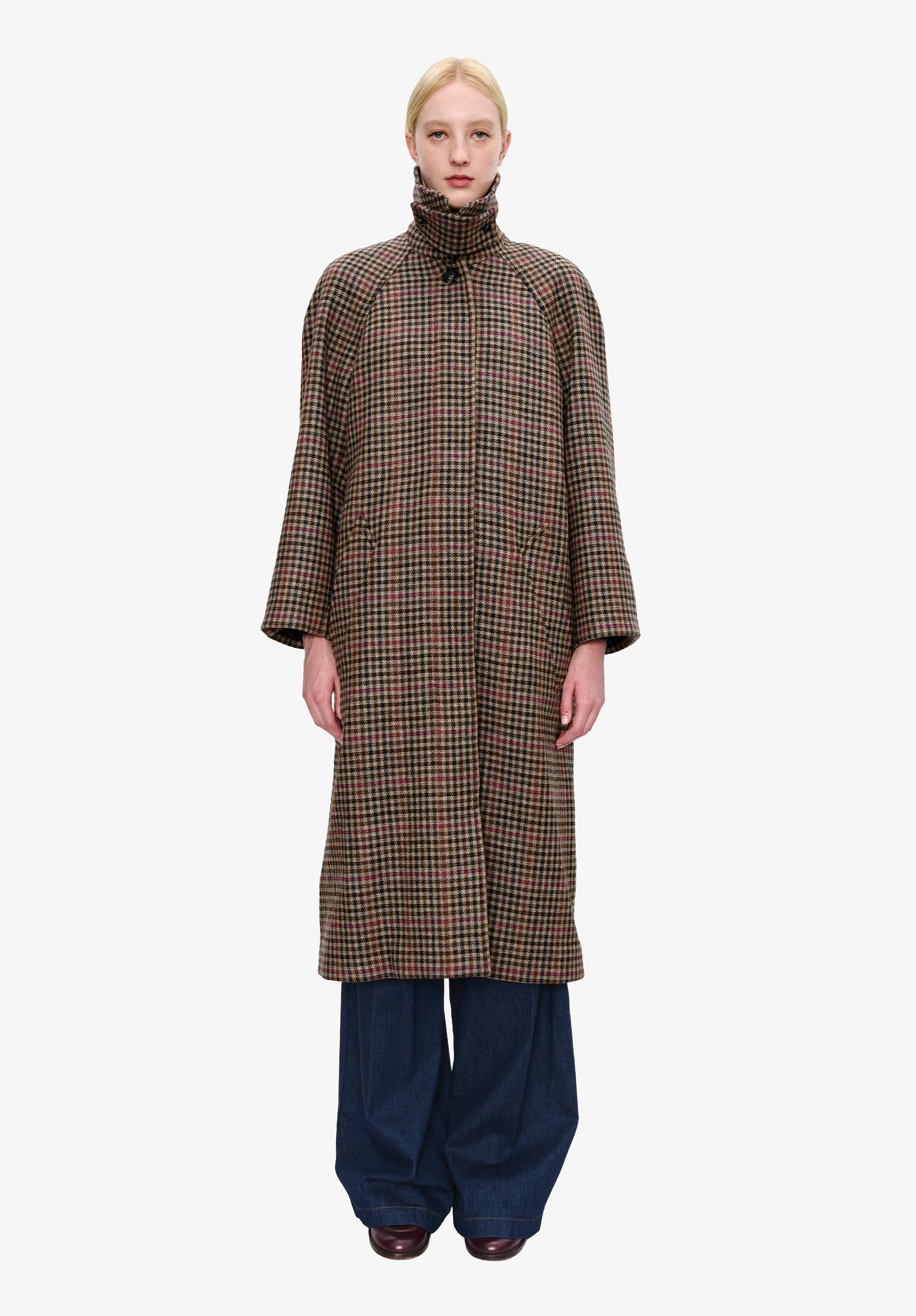 A.P.C. Oversize Mantel Karo Raglan Größe 38