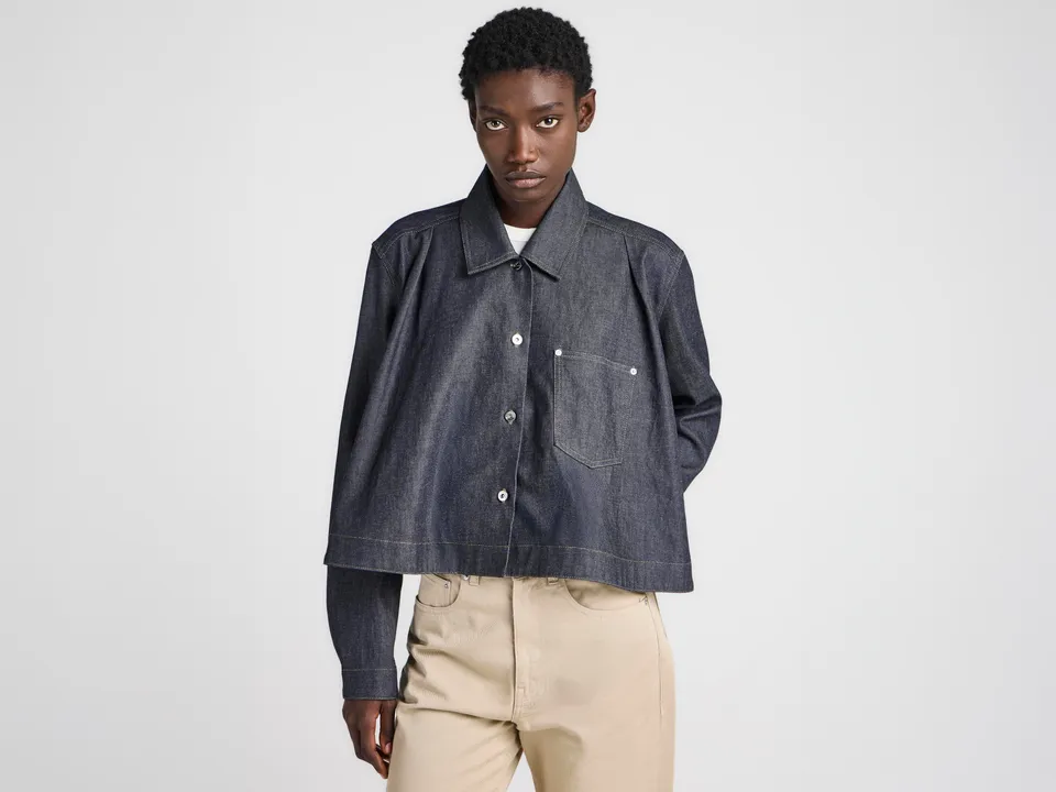 J.W.Anderson Shirts Flare Hemd Indigo Denim Japan