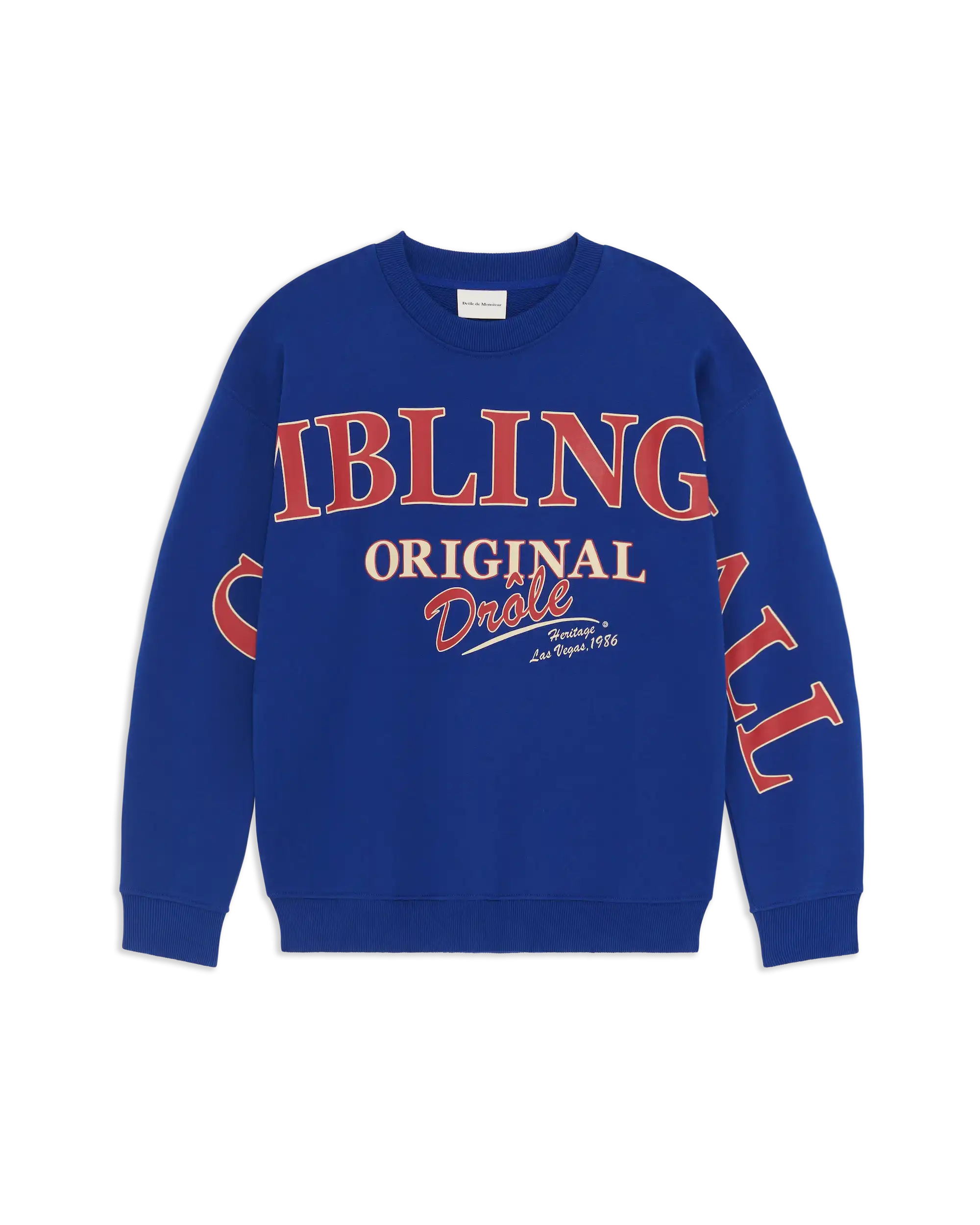 Drôle De Monsieur Gambling Hall Sweatshirt Blau Baumwolle