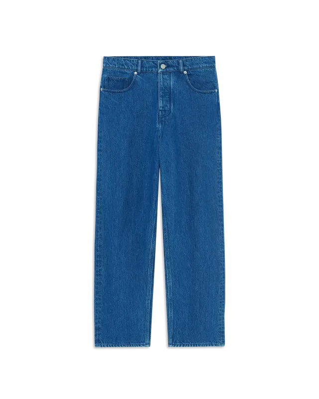 Drôle De Monsieur Denim Straight Blue Cotton Jeans Stonewash Blau
