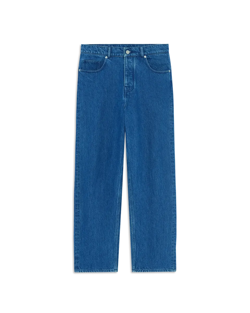 Drôle De Monsieur Denim Straight Blue Cotton Jeans Stonewash Blau