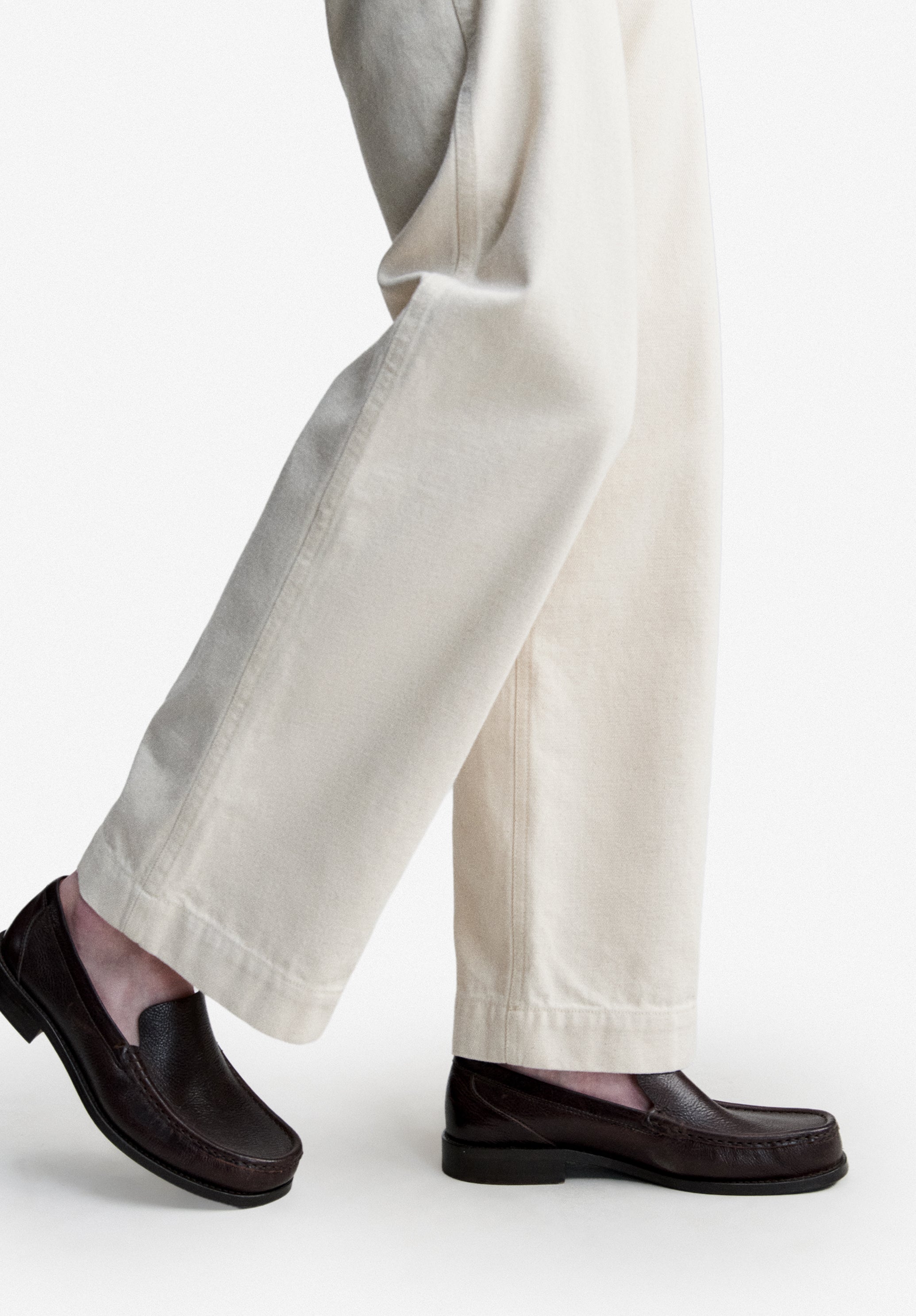 A.P.C. Mokassins Loafer Leder Pflanzlich Gegerbt 1,6 cm