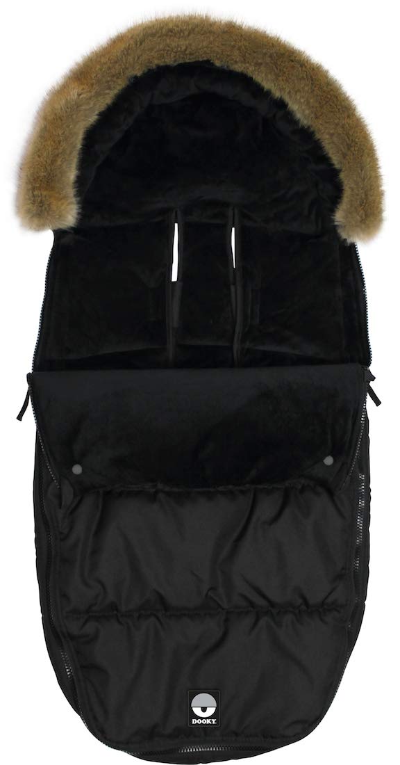 Dooky Black Furry Fußsack L grau 98x50 Winter