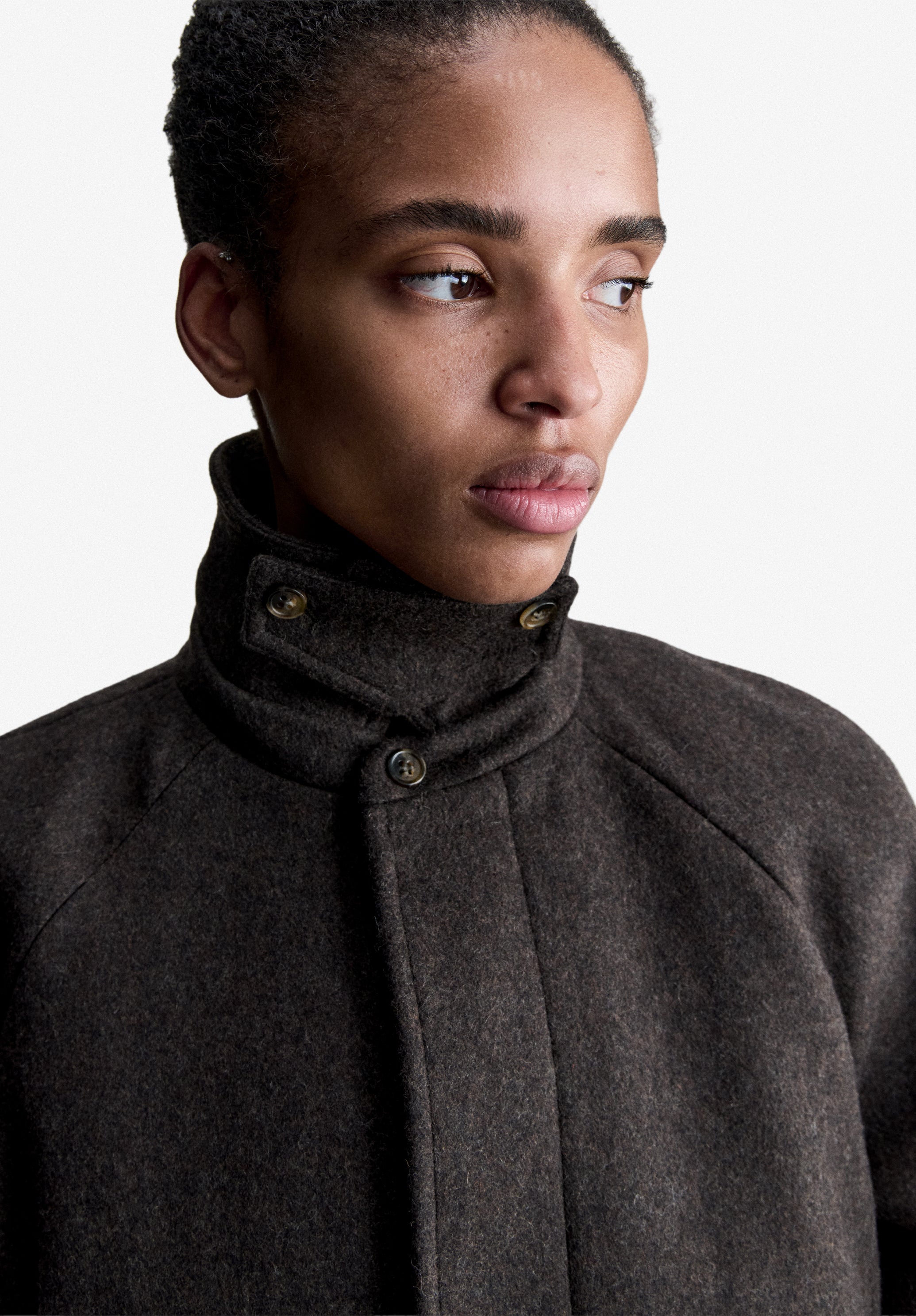 A.P.C. Mac Mantel Braun Oversize Wolle 42