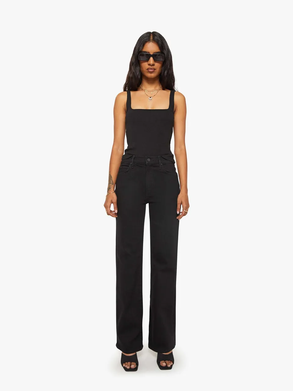 Mother Denim The Lil Kick It Jeans Nighty Night Schwarz