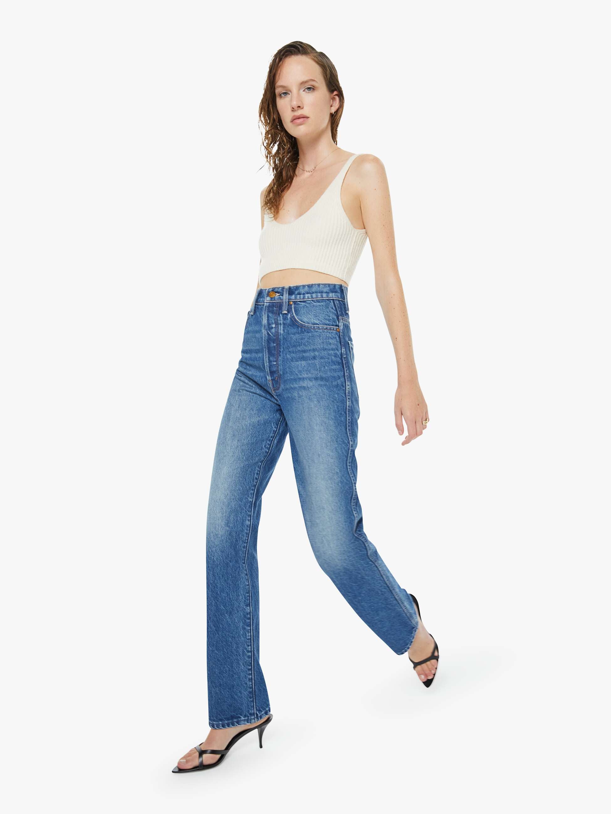 Mother Denim Snacks Tippy Top Jeans On Tap 32 Inch