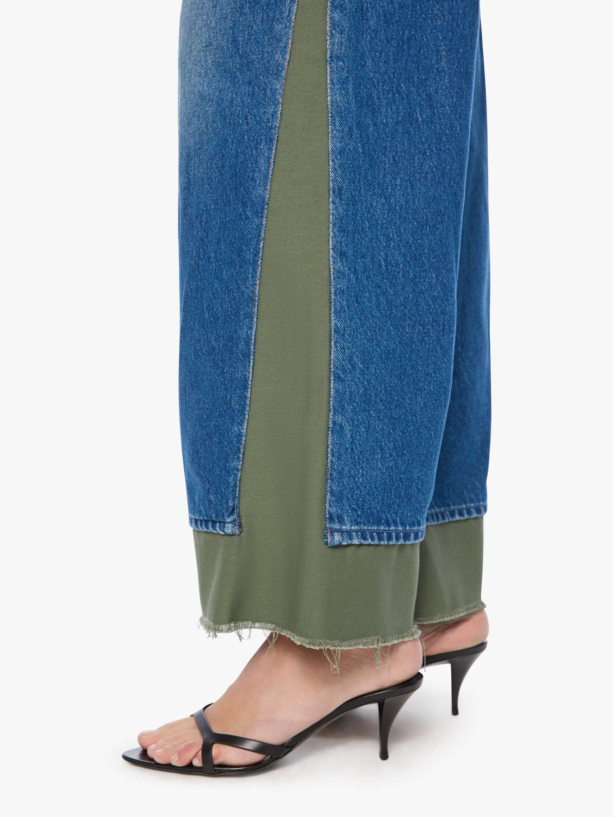 Mother Snacks Nacho Double Dip Nerdy Fray Jeans Refill Wide Leg