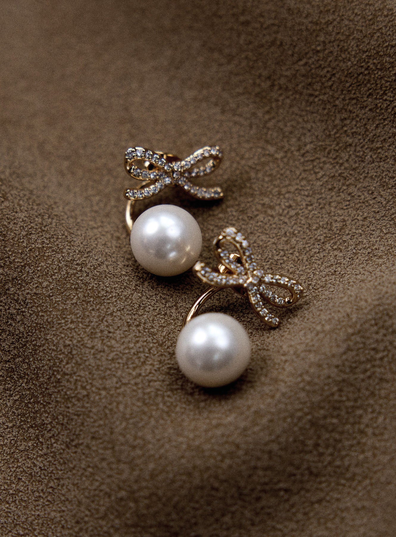 Self Portrait Gold Bow Pearl Ohrringe Gold One Size
