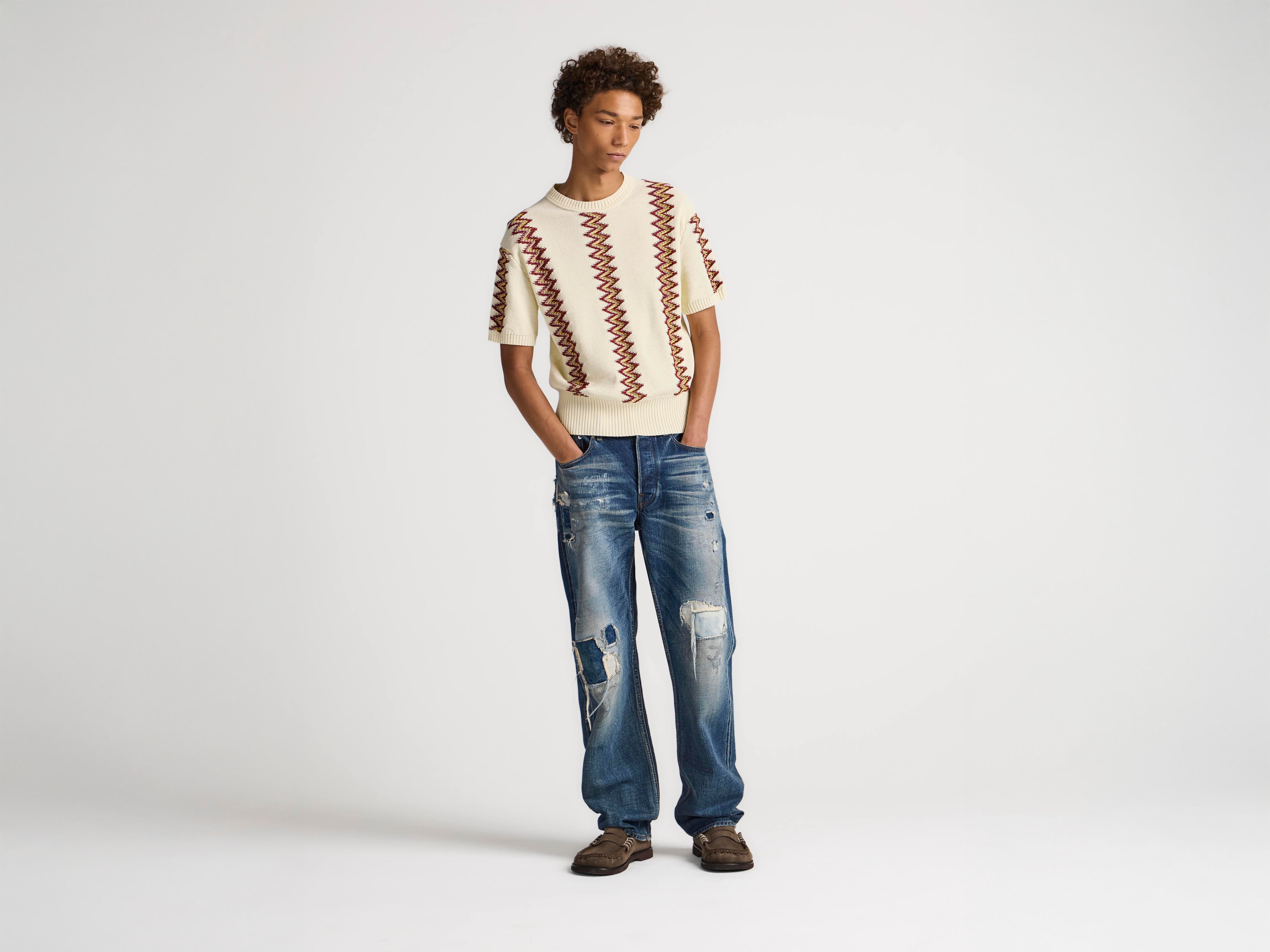 J.W.Anderson Jeans Straight Leg Jeans Herren Dunkelblau Selvedge