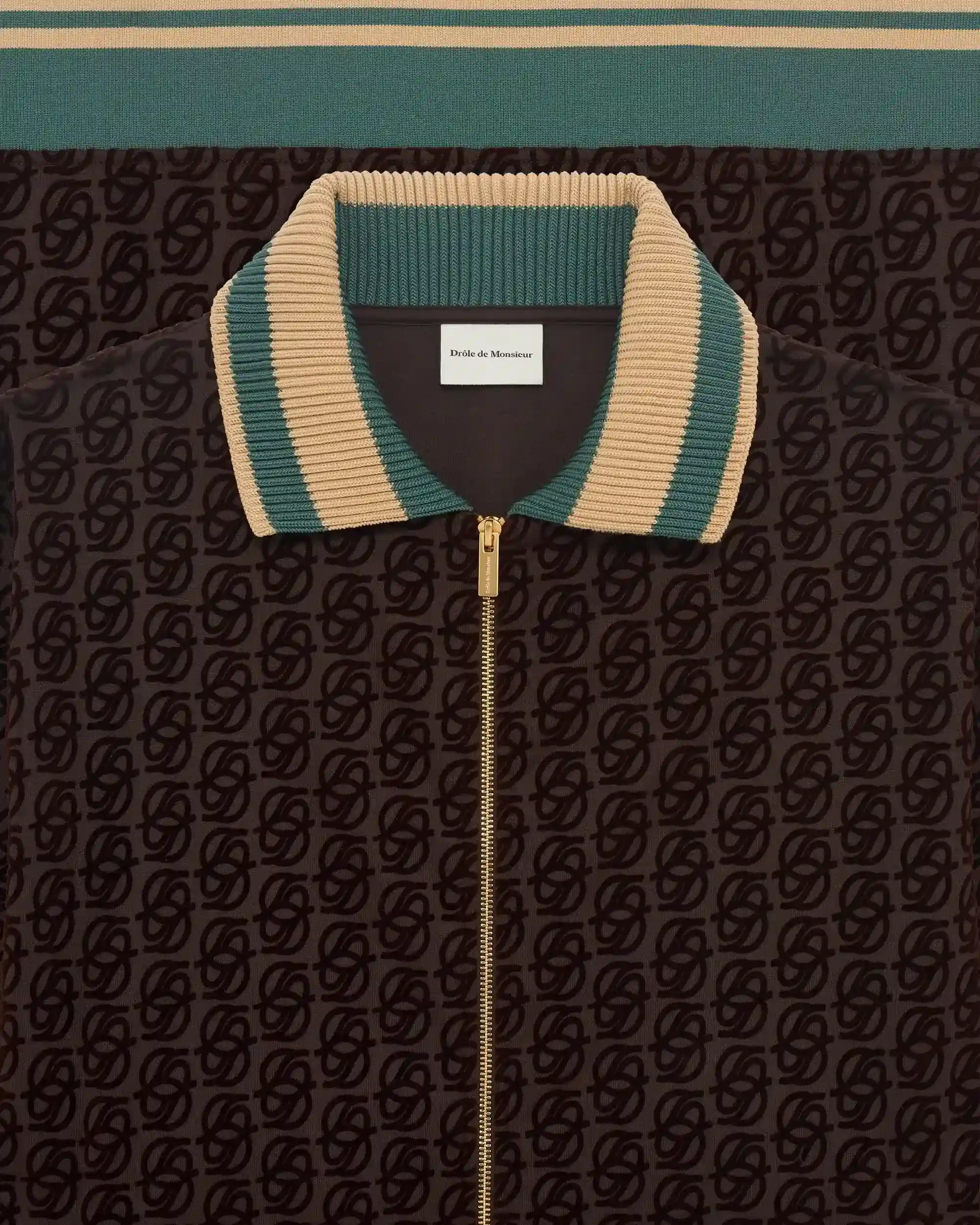 Drôle De Monsieur La Track Jacket Monogramme Trainingsjacke braun