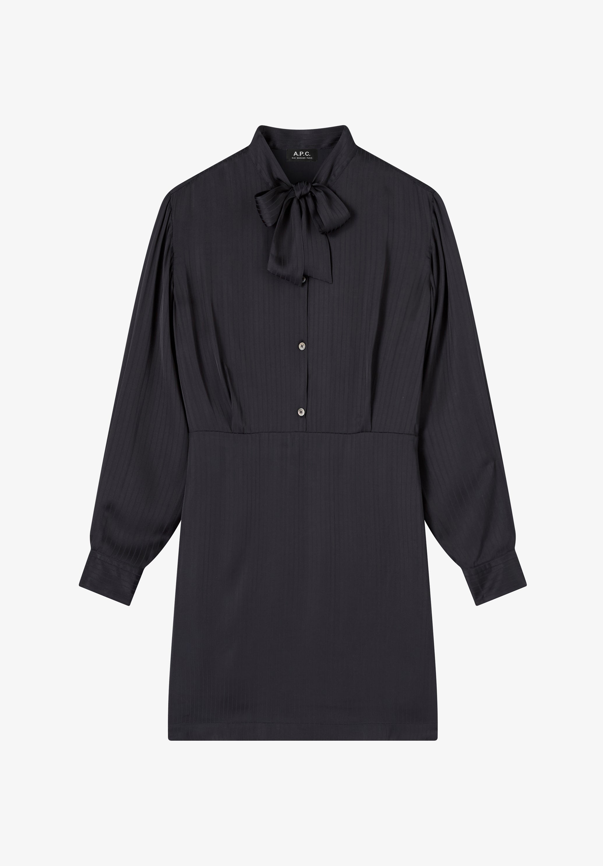 A.P.C. Dresses fließendes marineblaues Kleid 38 gestreift