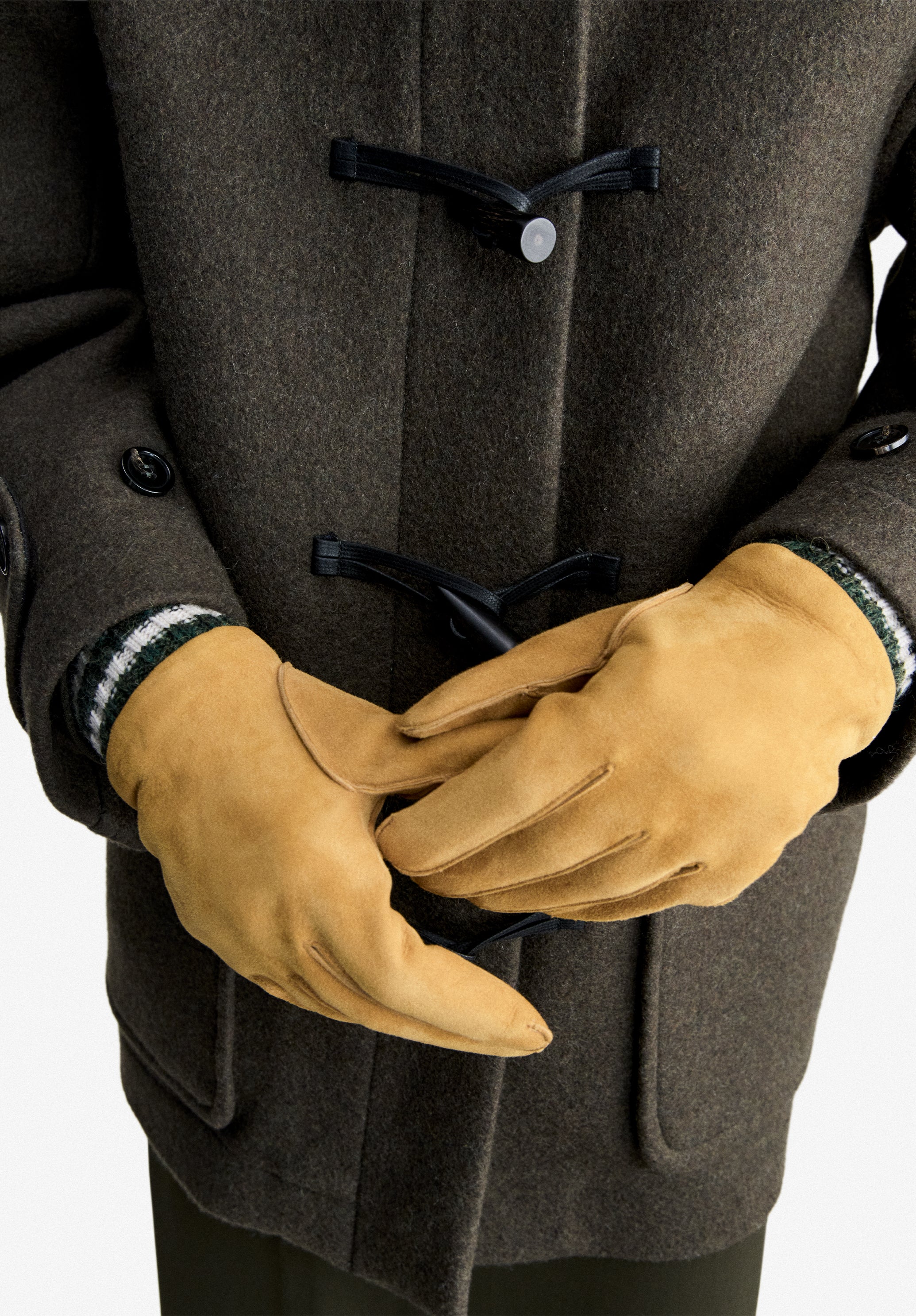 A.P.C. Handschuhe Veloursleder Alpaka Gr.7-9