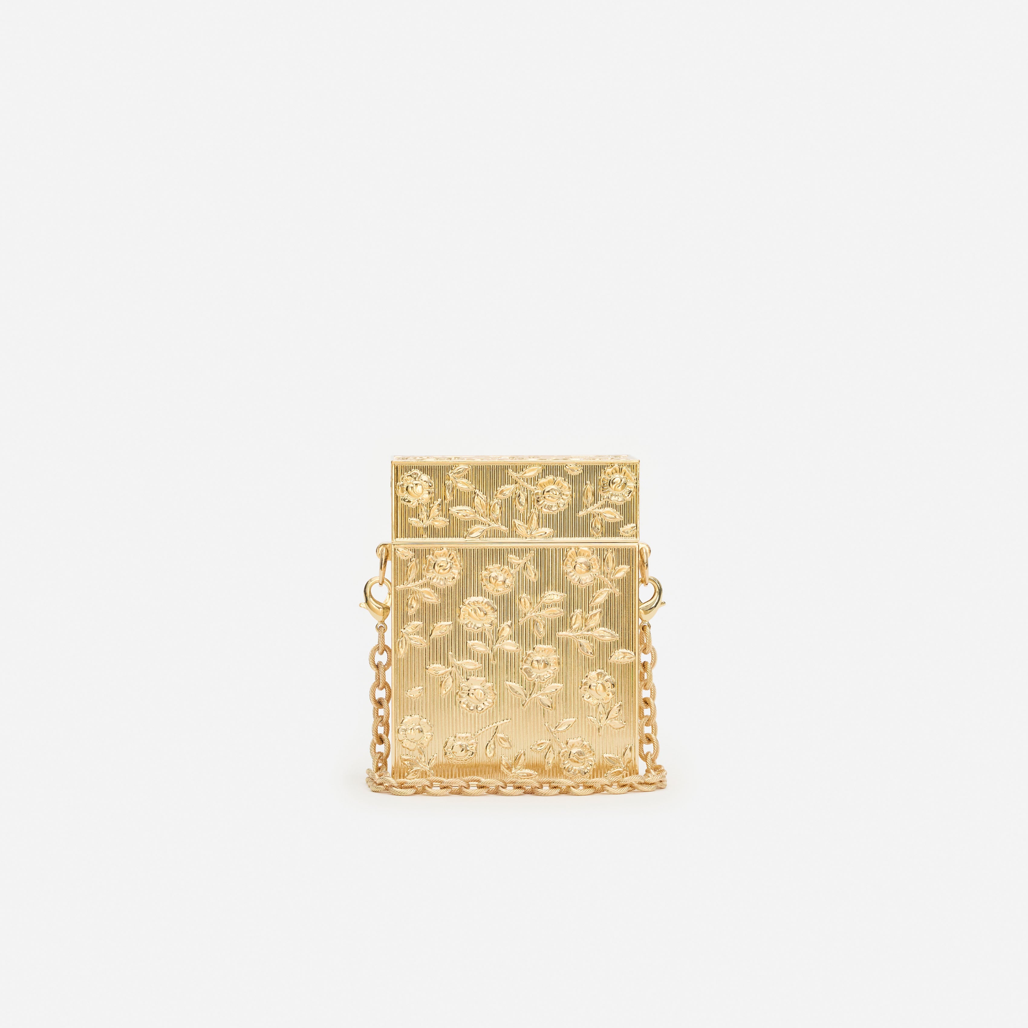 Self Portrait Micro Bag Metall gold floral One Size