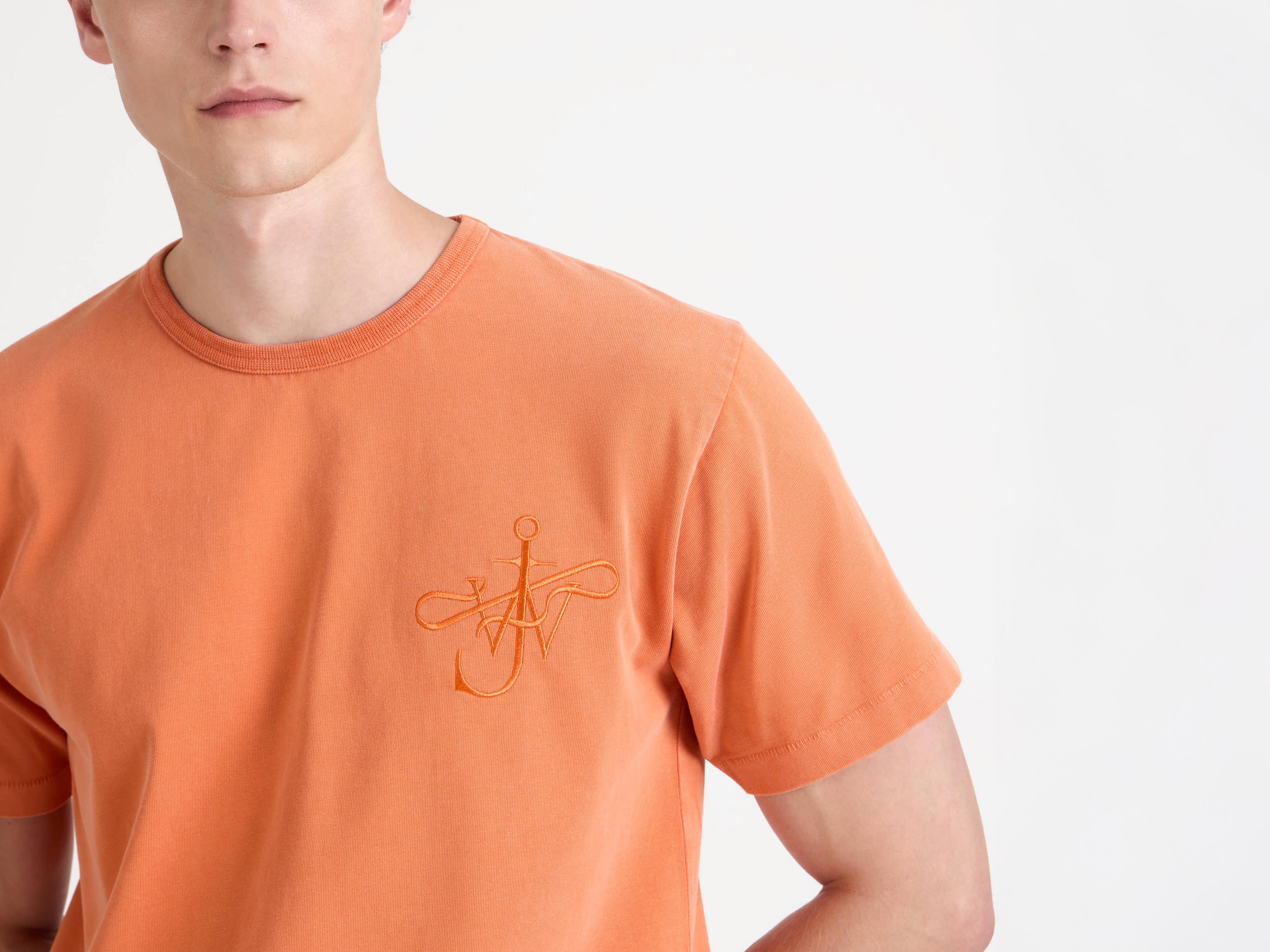J.W.Anderson Ribbon Anchor T-Shirt Herren washed orange Jersey