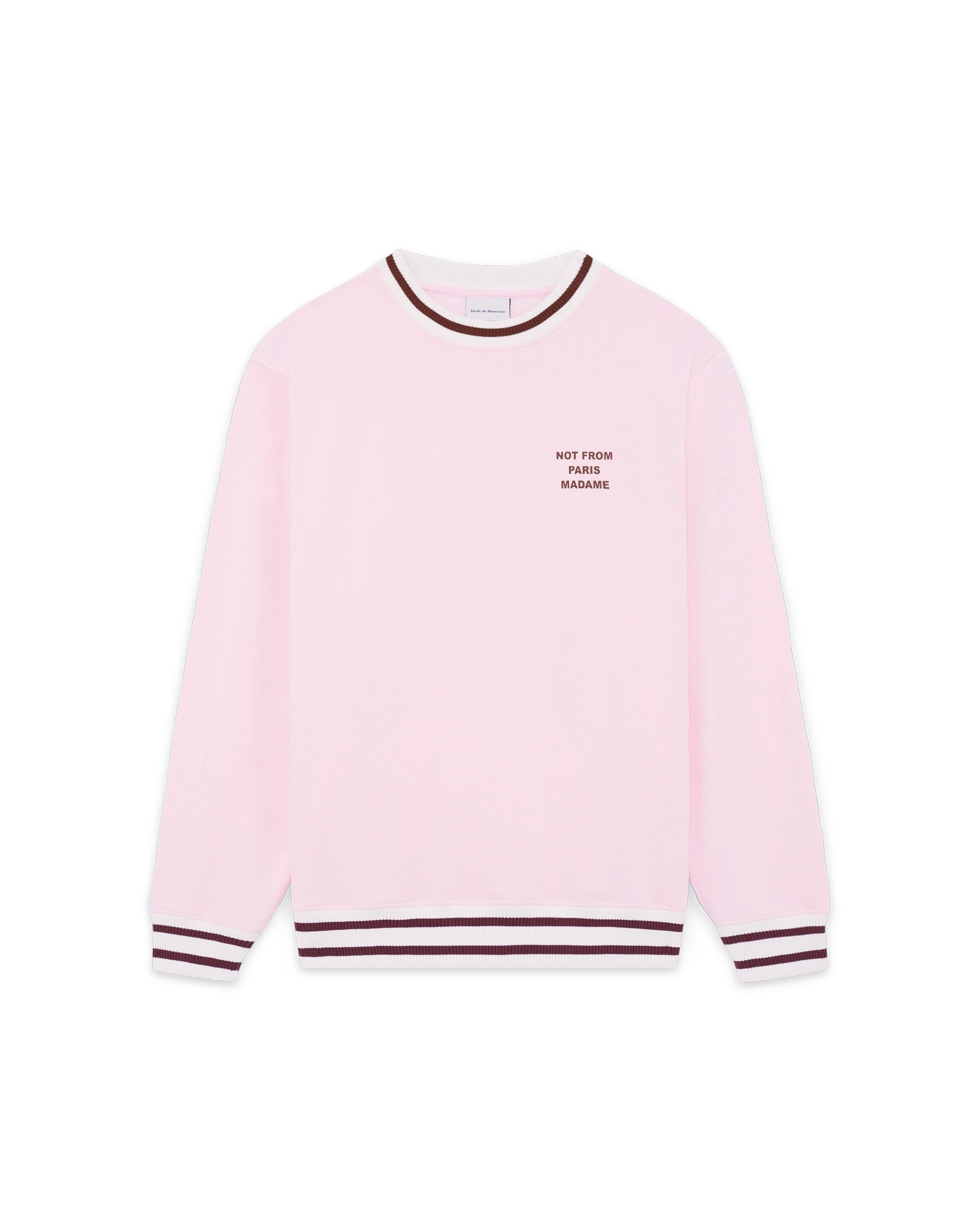 Drôle De Monsieur Sweatshirt Slogan Sport J-SW140 Rosa M
