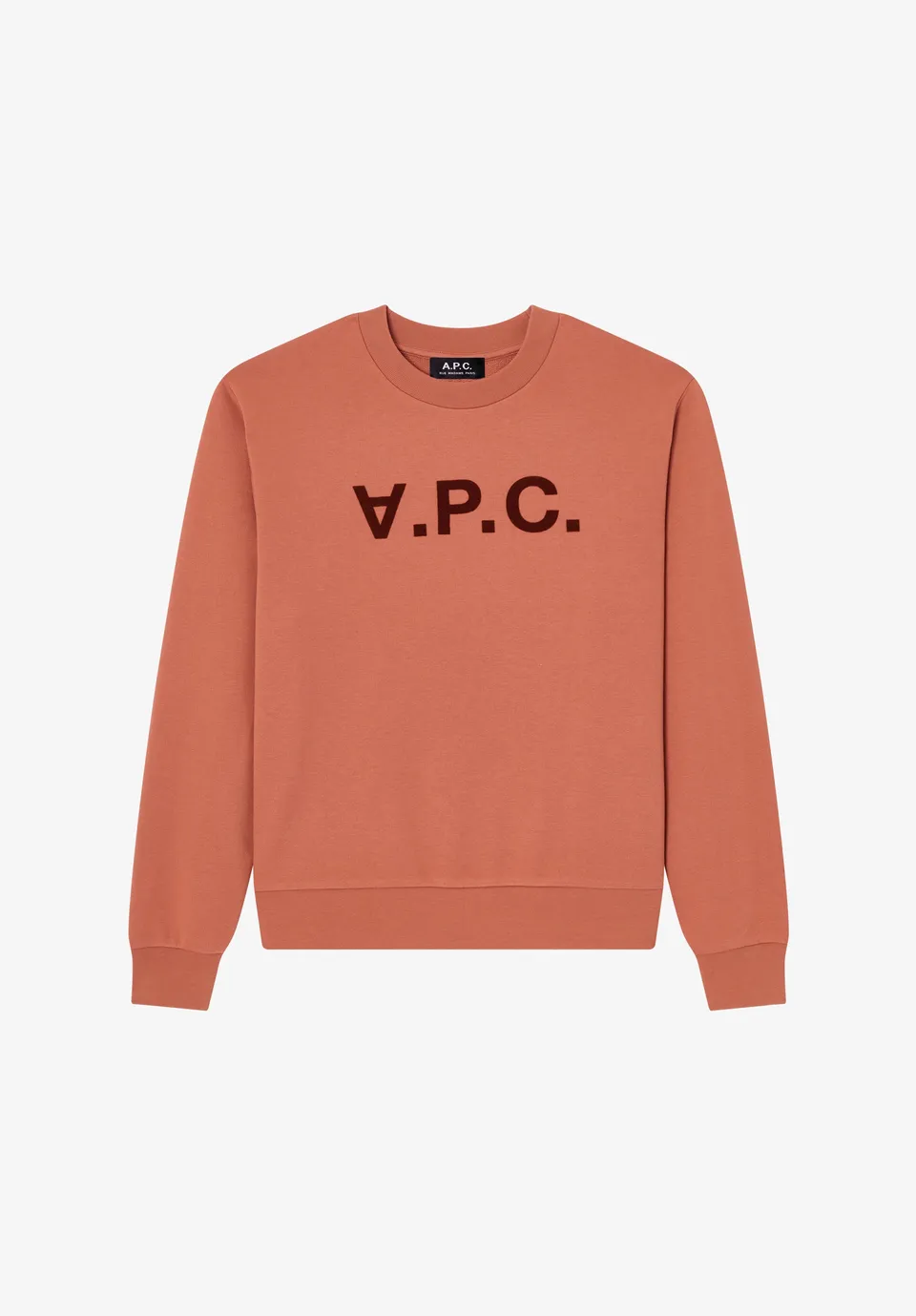 A.P.C. V.P.C. Sweatshirt ziegelrot Bio-Baumwolle