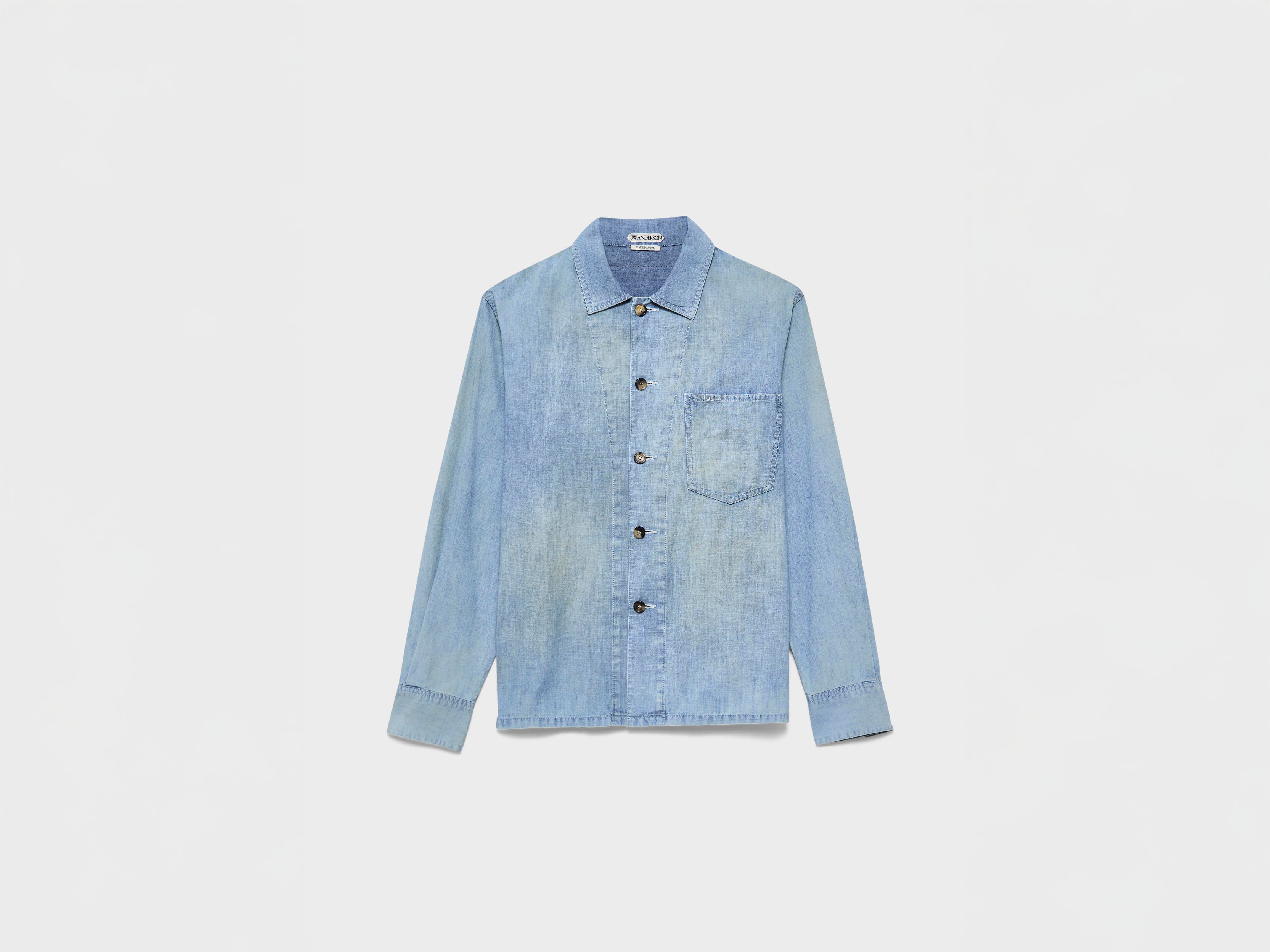 J.W.Anderson Shirts Slant Pocket Hemd Hellblau Baumwolle