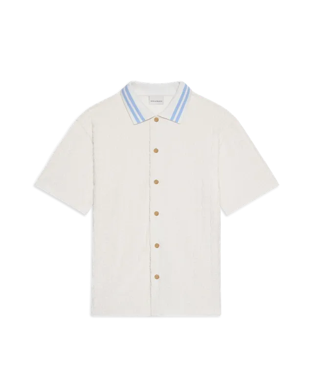 Drôle De Monsieur Chemise Monogramme Hemd Off White Kurzarm