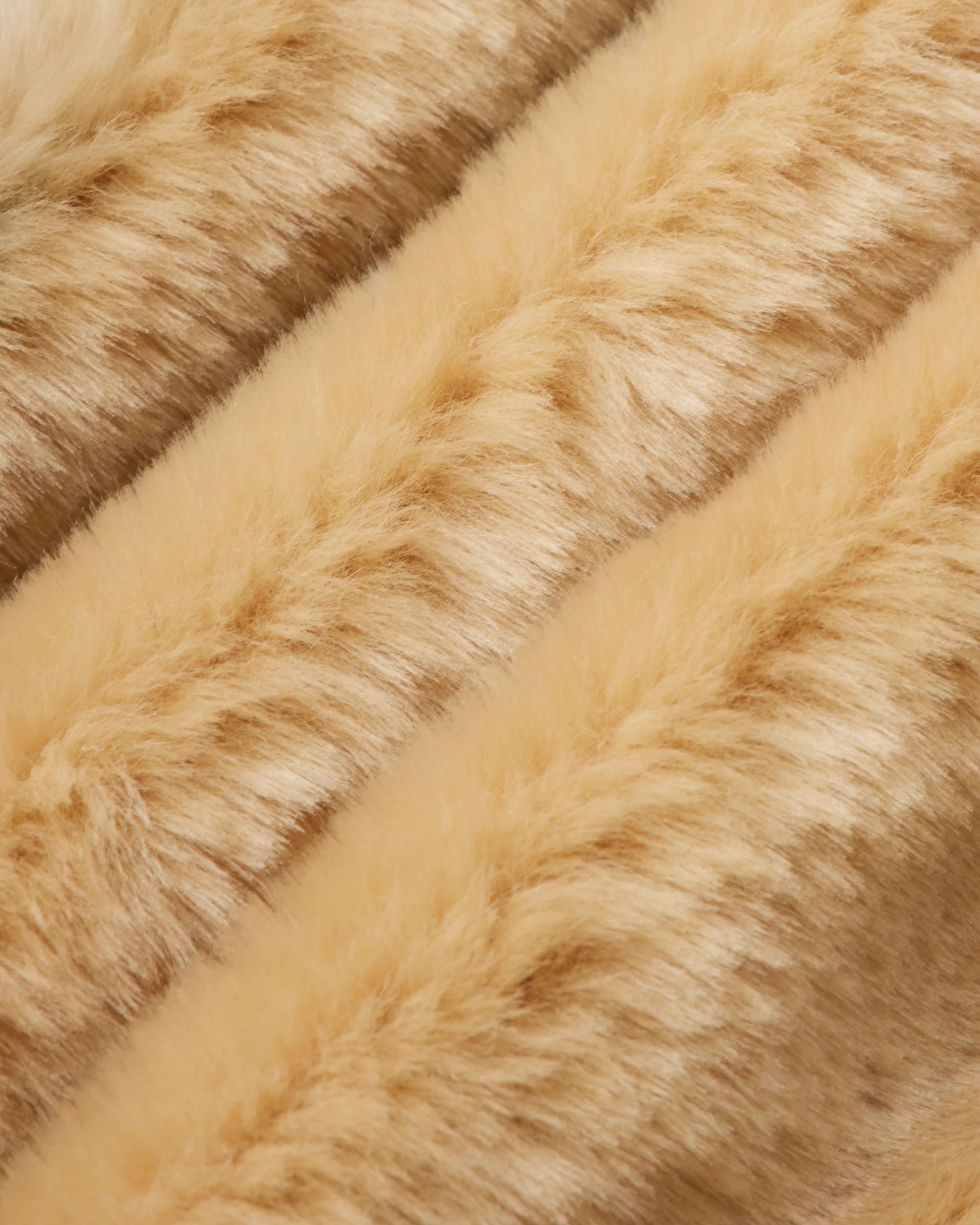 Drôle De Monsieur Faux Fur Slogan Jacke Beige Fell