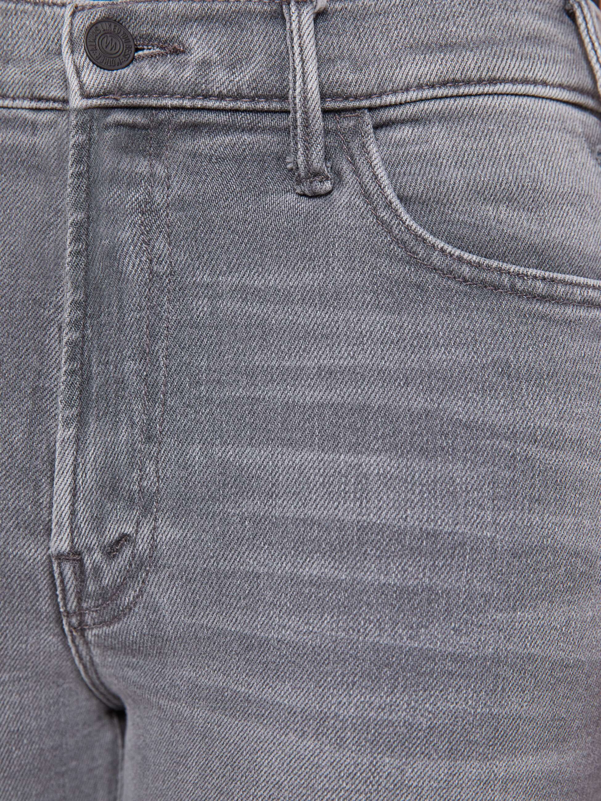 Mother Lil Hustler Ankle Petite Jeans Escape Goat Grau