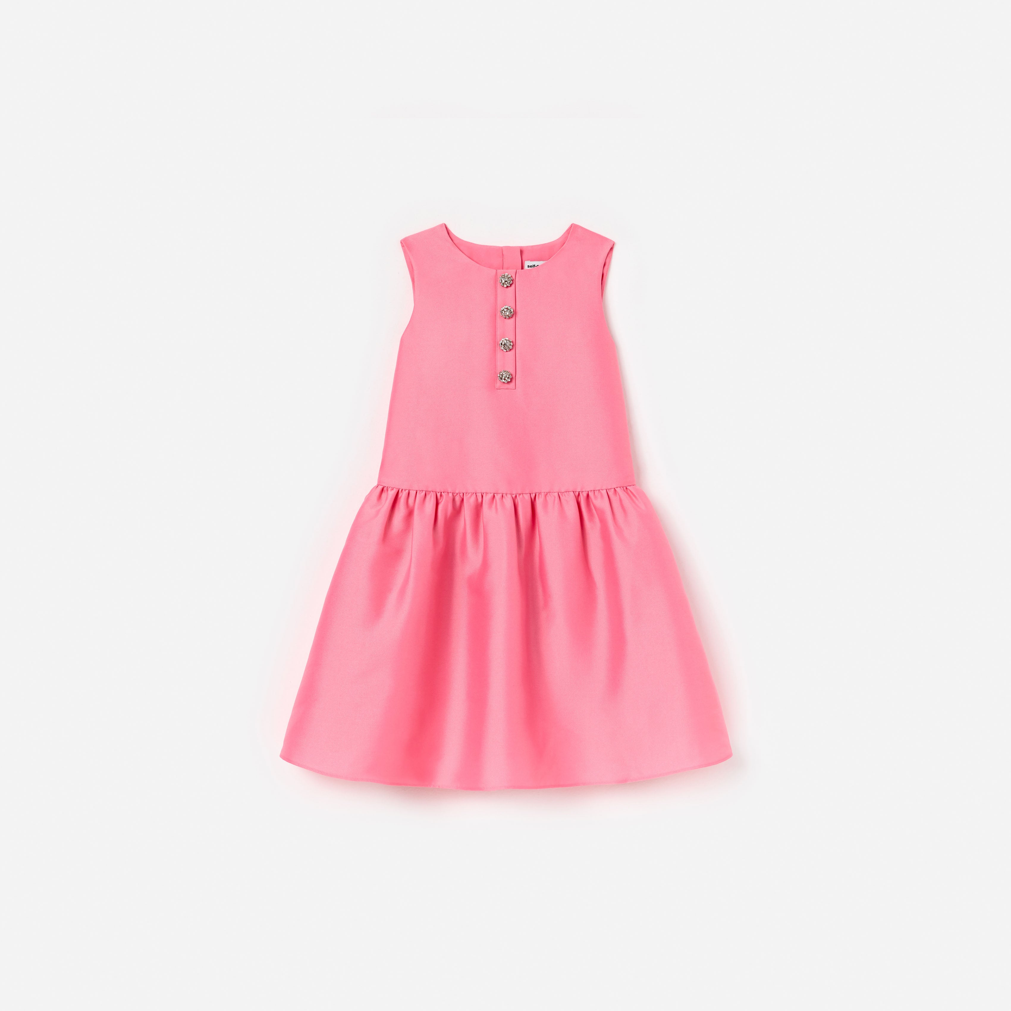 Self Portrait Taffeta Kleid rosa Kristall Kinder