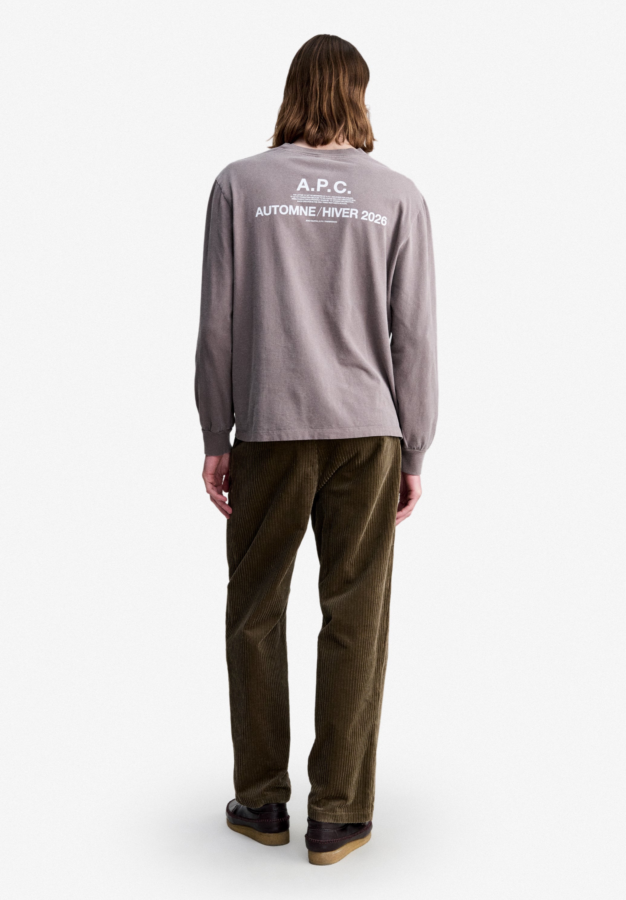 A.P.C. Hiver 26 T-Shirt langarm haselnussbraun
