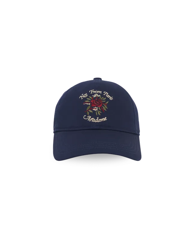 Drôle De Monsieur La Casquette Slogan Rose Cap Dunkelblau